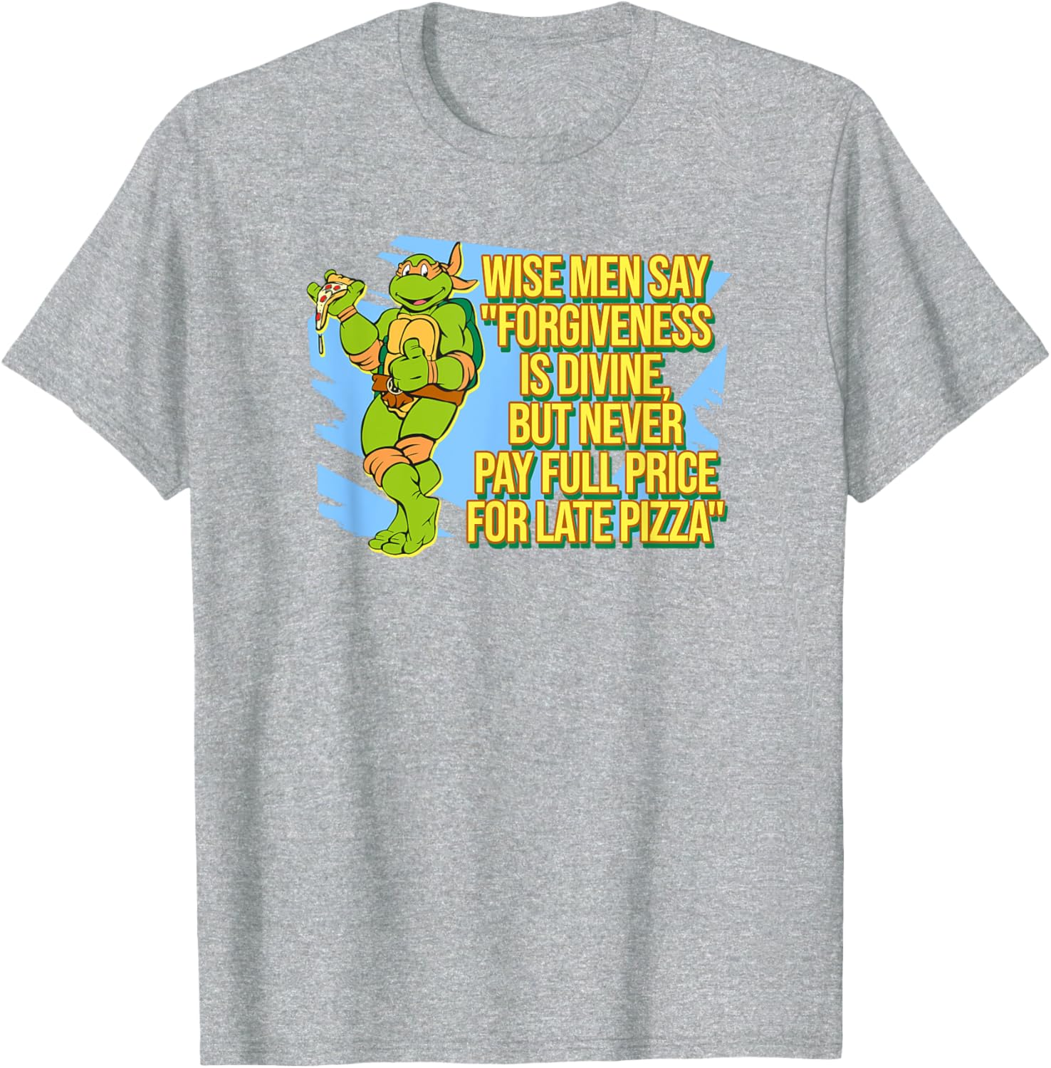 Mademark Teenage Mutant Ninja Turtles Michelangelo Late Pizza T-Shirt - 6