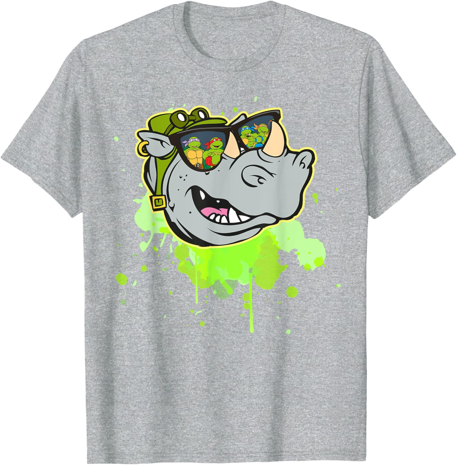 Bebop TMNT Reflection in Sunglasses T-Shirt for Fun Turtle Fans - 13