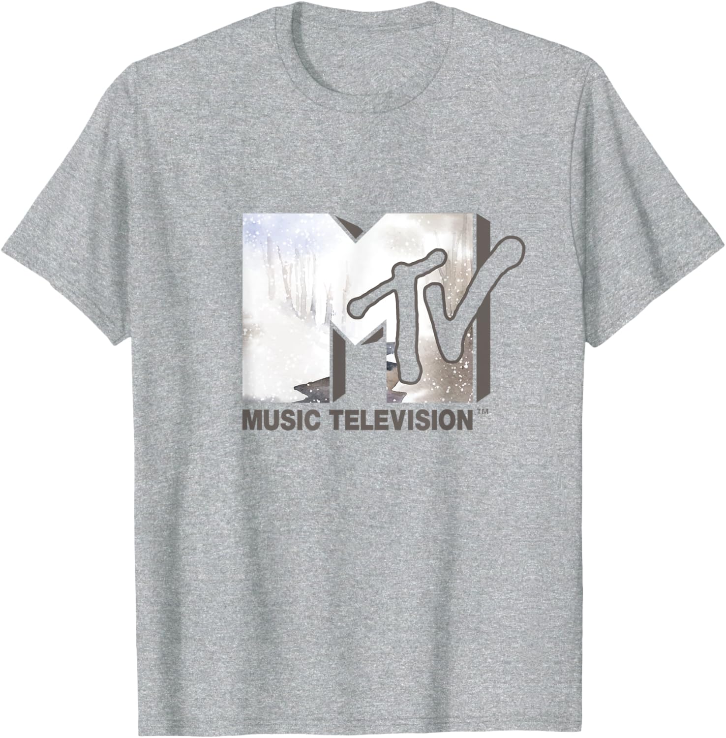 Mademark x MTV Winter Night Landscape T-Shirt with Official Logo - 8