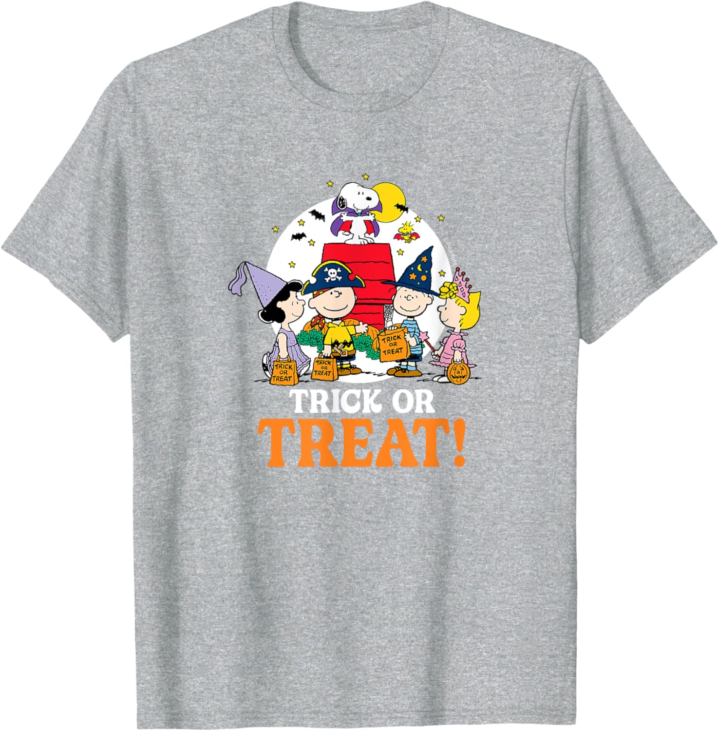 Peanuts Halloween Trick or Treat Moonlight T-Shirt for Fun Celebrations - 8