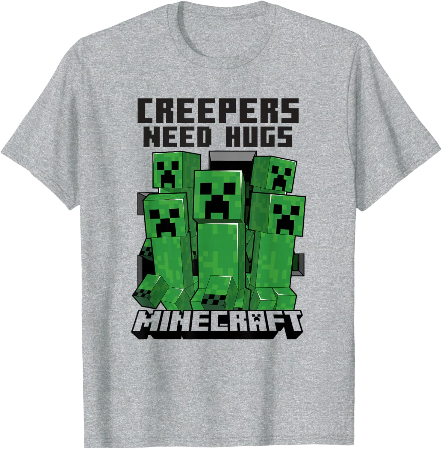 Minecraft Creepers Need Hugs March T-Shirt for Gamers and Fans - 7