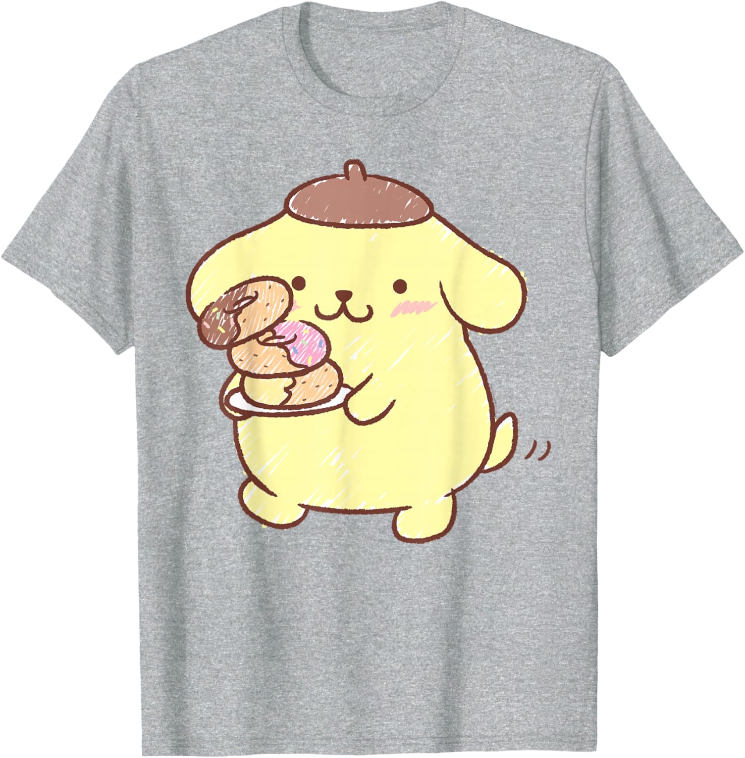 Pompompurin Donuts T-Shirt Cute & Comfy Clothing for Fans - 12