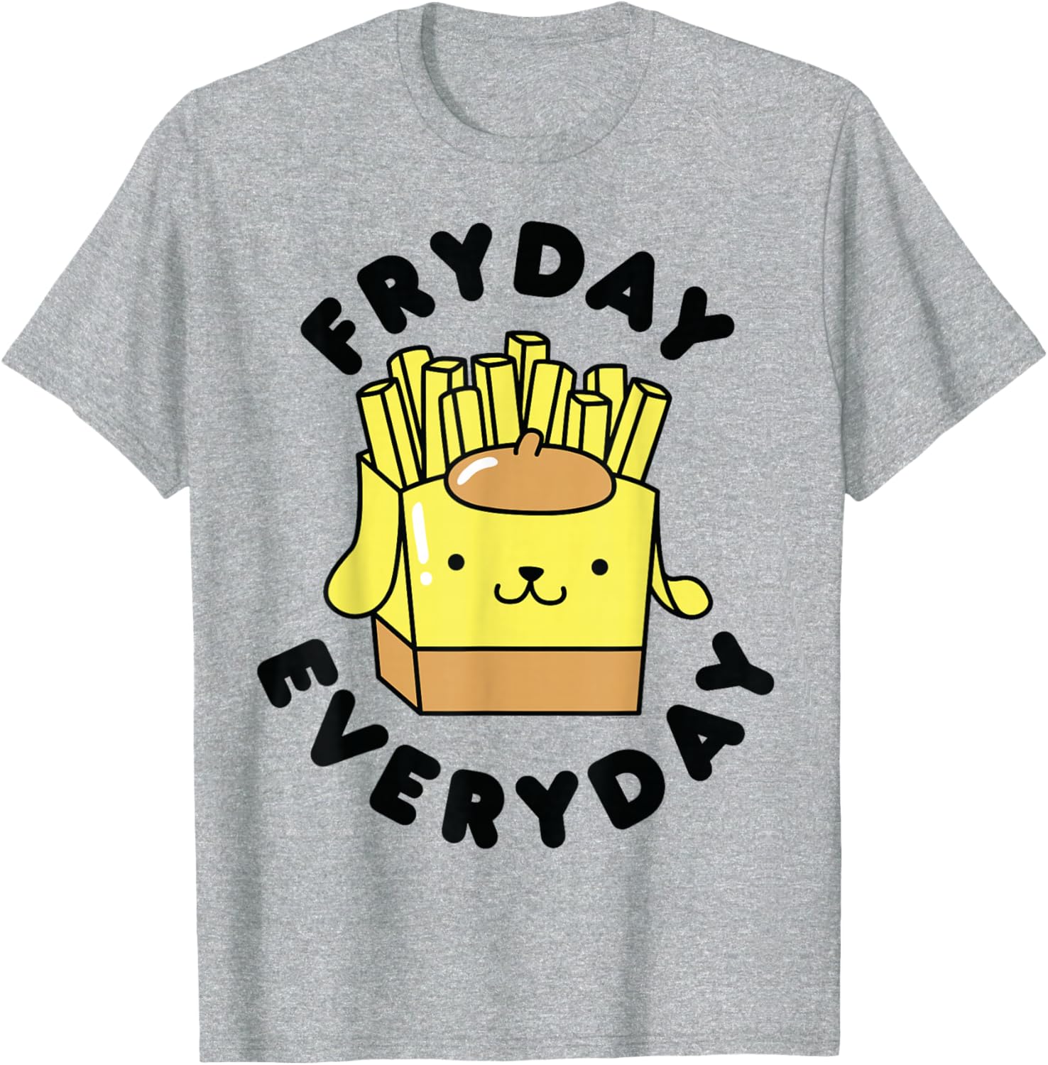 Pom Pom Purin French Fries Fryday T-Shirt for Fun Casual Wear - 7