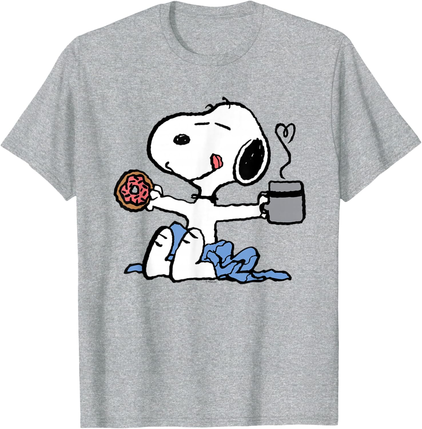 Cute Peanuts Snoopy Donut Coffee T-Shirt for Fun Fashion Lovers - 10