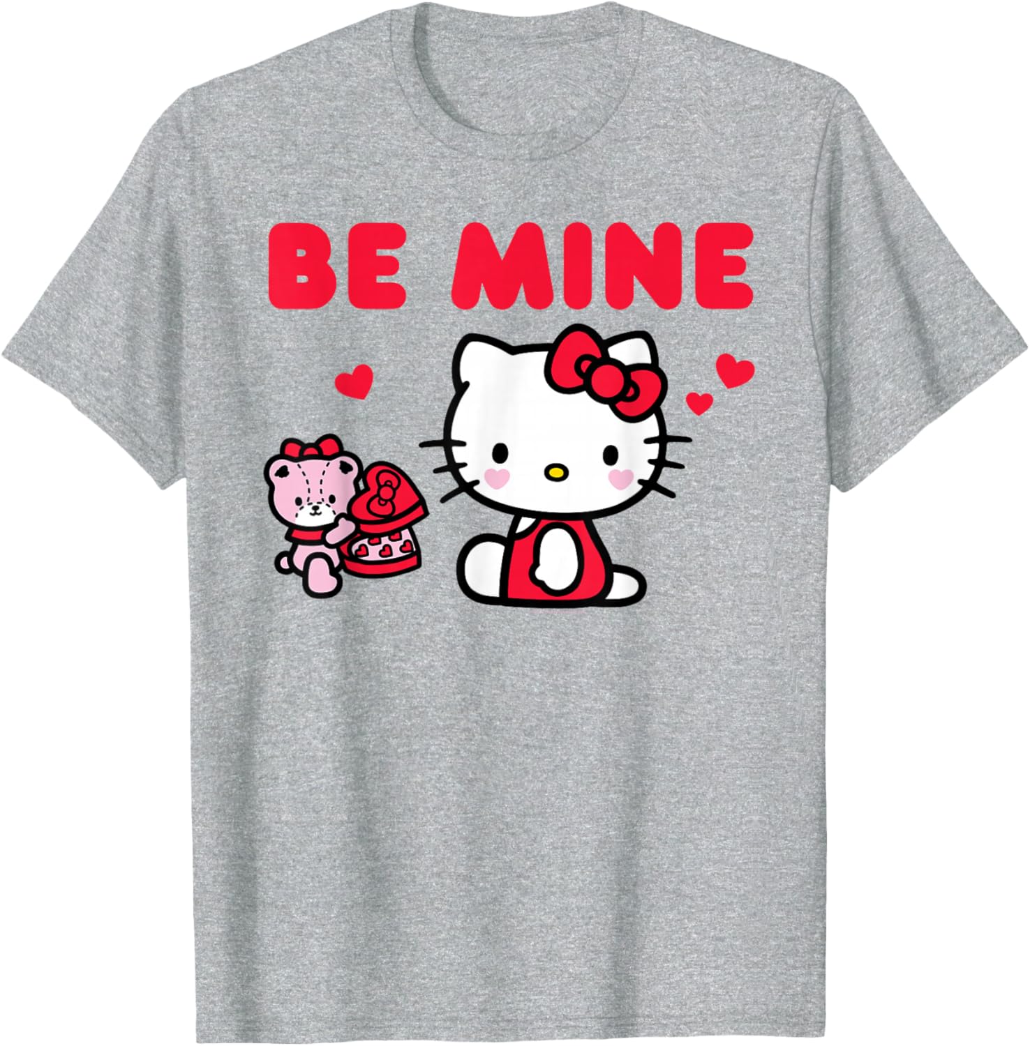 Cute Hello Kitty Be Mine Chocolates T-Shirt for Valentine's Day Fun - 4