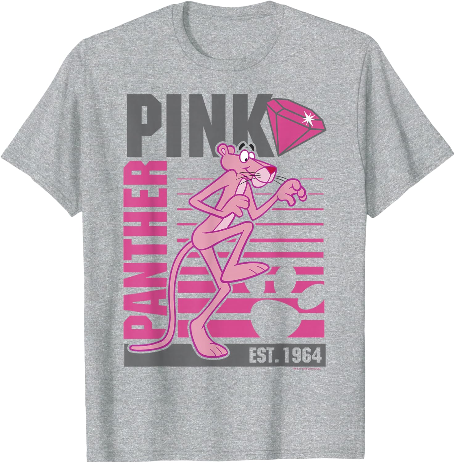 Pink Panther Lined Portrait T-Shirt Stylish Casual Wear for Everyone - 4