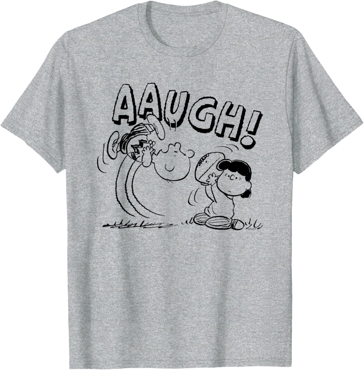 Charlie Brown Lucy Football Kick T-Shirt Fun Peanuts Graphic Tee - 9
