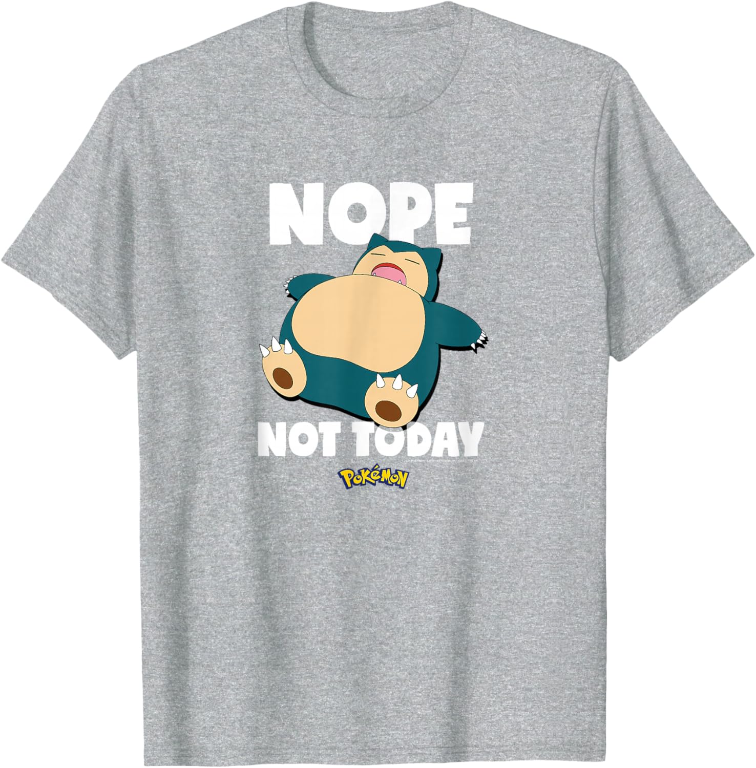 Pokémon Snorlax Nope Not Today T-Shirt for Casual Style and Comfort - 8