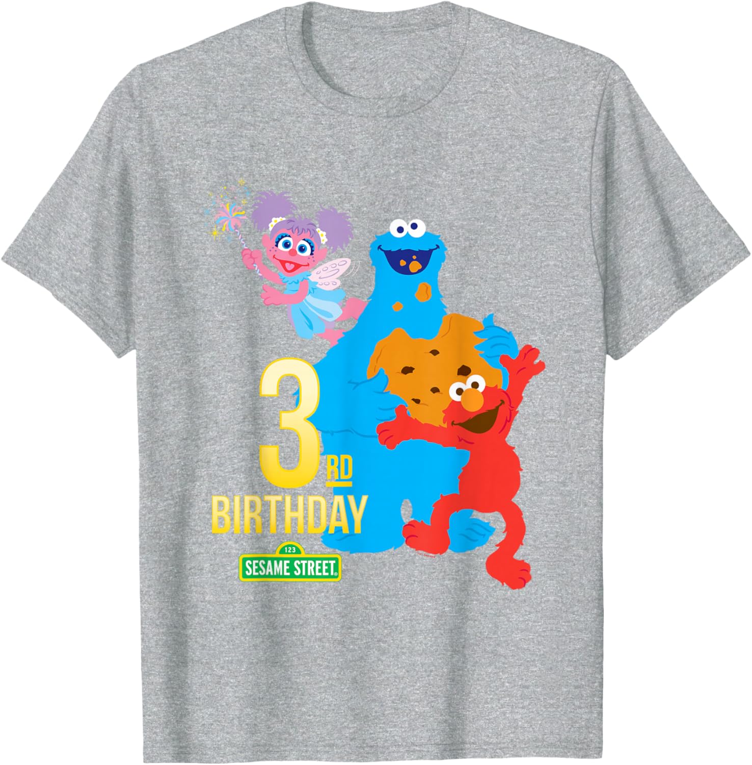 Sesame Street 3rd Birthday T-Shirt for Kids - Fun & Colorful Celebration Tee - 4