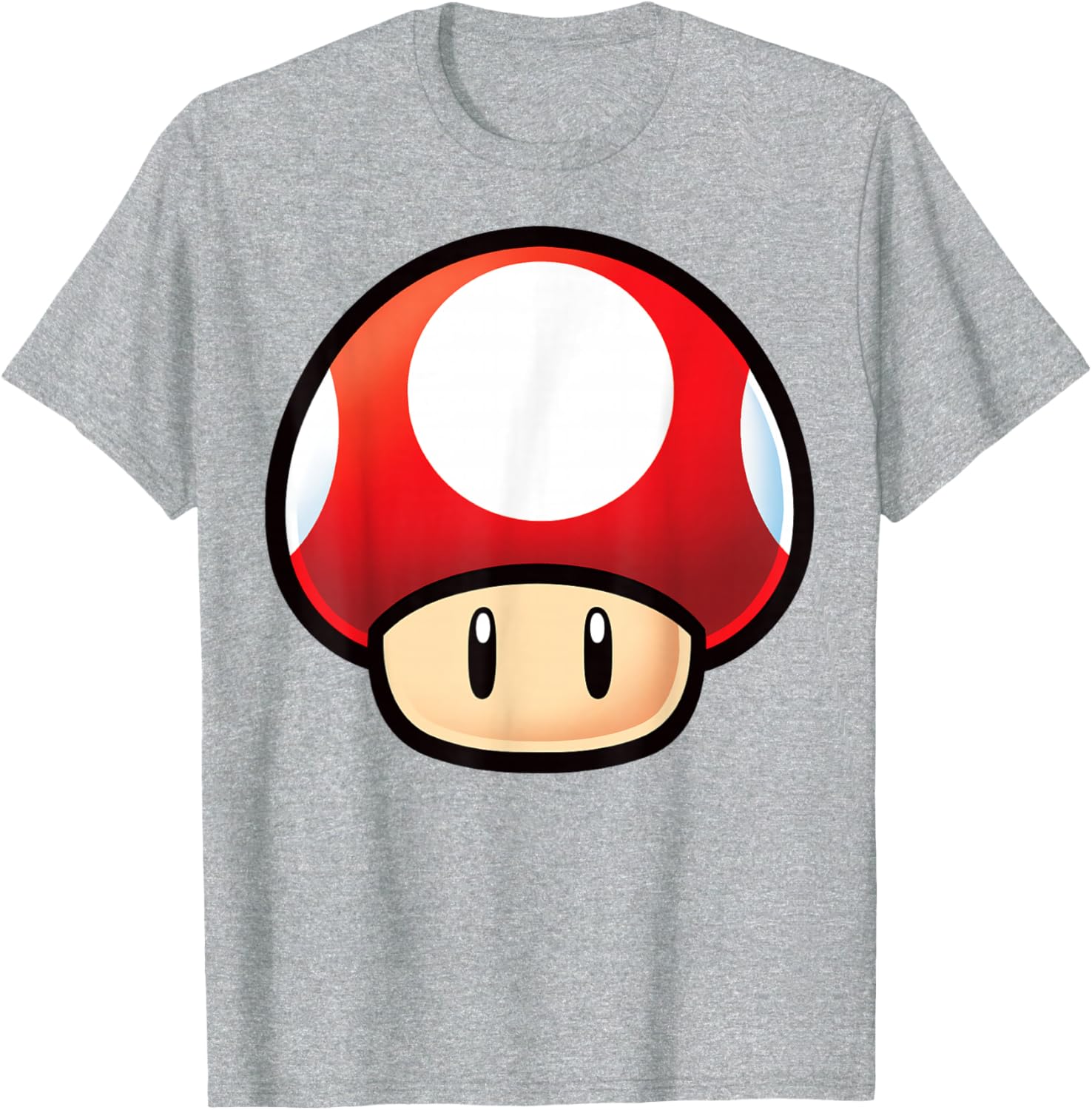Super Mario Red Mushroom Big Face T-Shirt for Gamers and Fans - 7