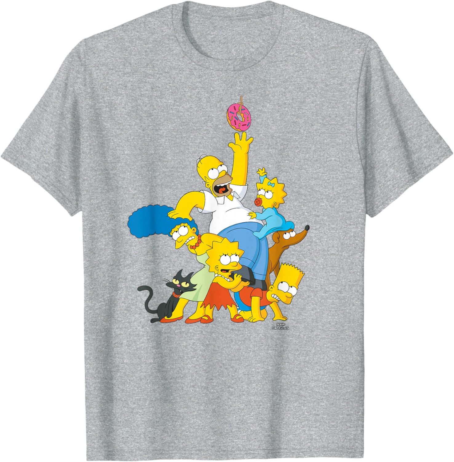 The Simpsons Family Donut Reach T-Shirt for Fun and Stylish Fans - 3