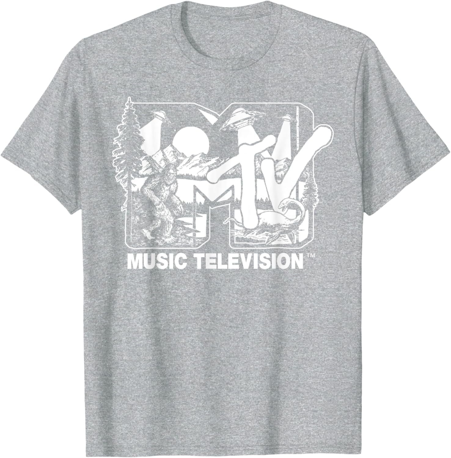 Mademark x MTV Cryptid Logo T-Shirt with Bigfoot UFO and Nessie Design - 2