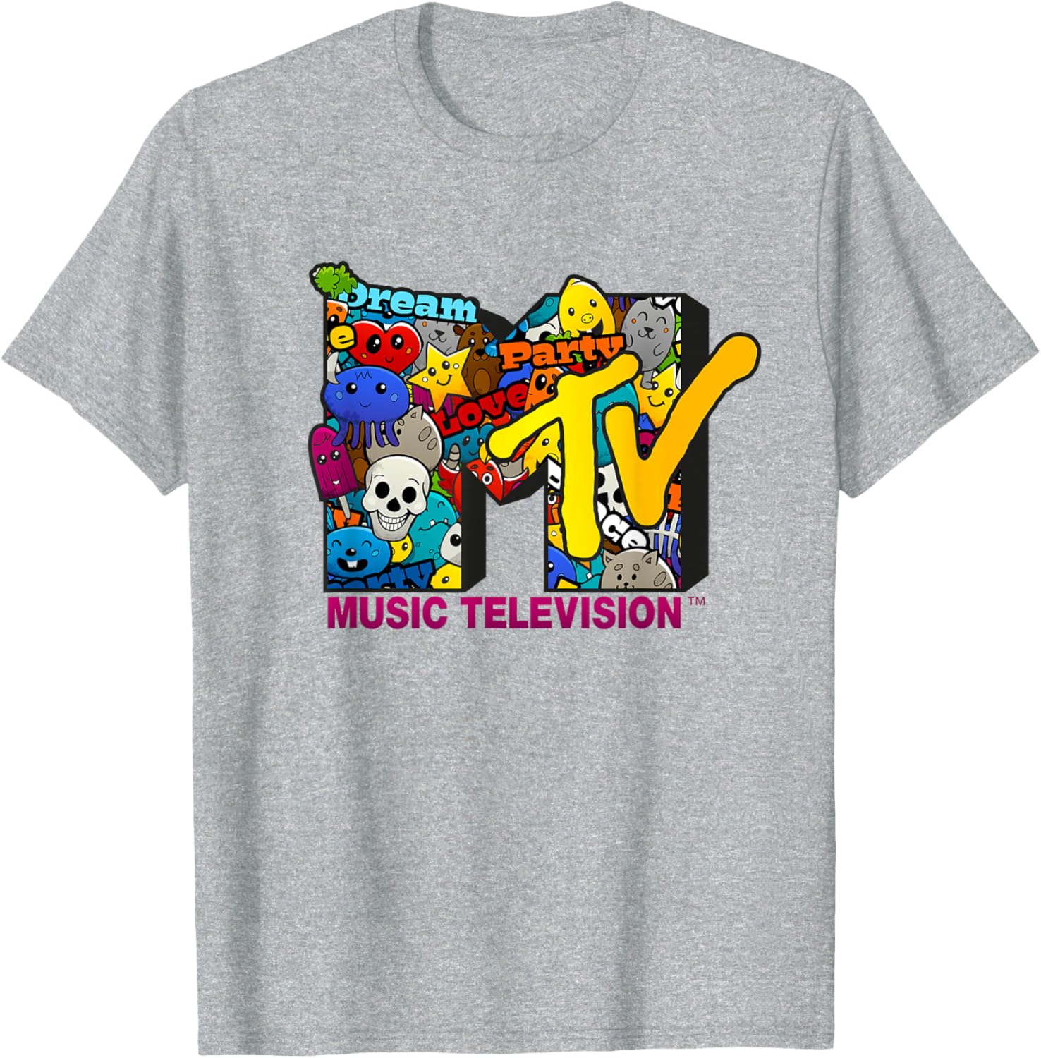 Mademark x MTV Fun Love Party Emotes T-Shirt for Happy Vibes - 3