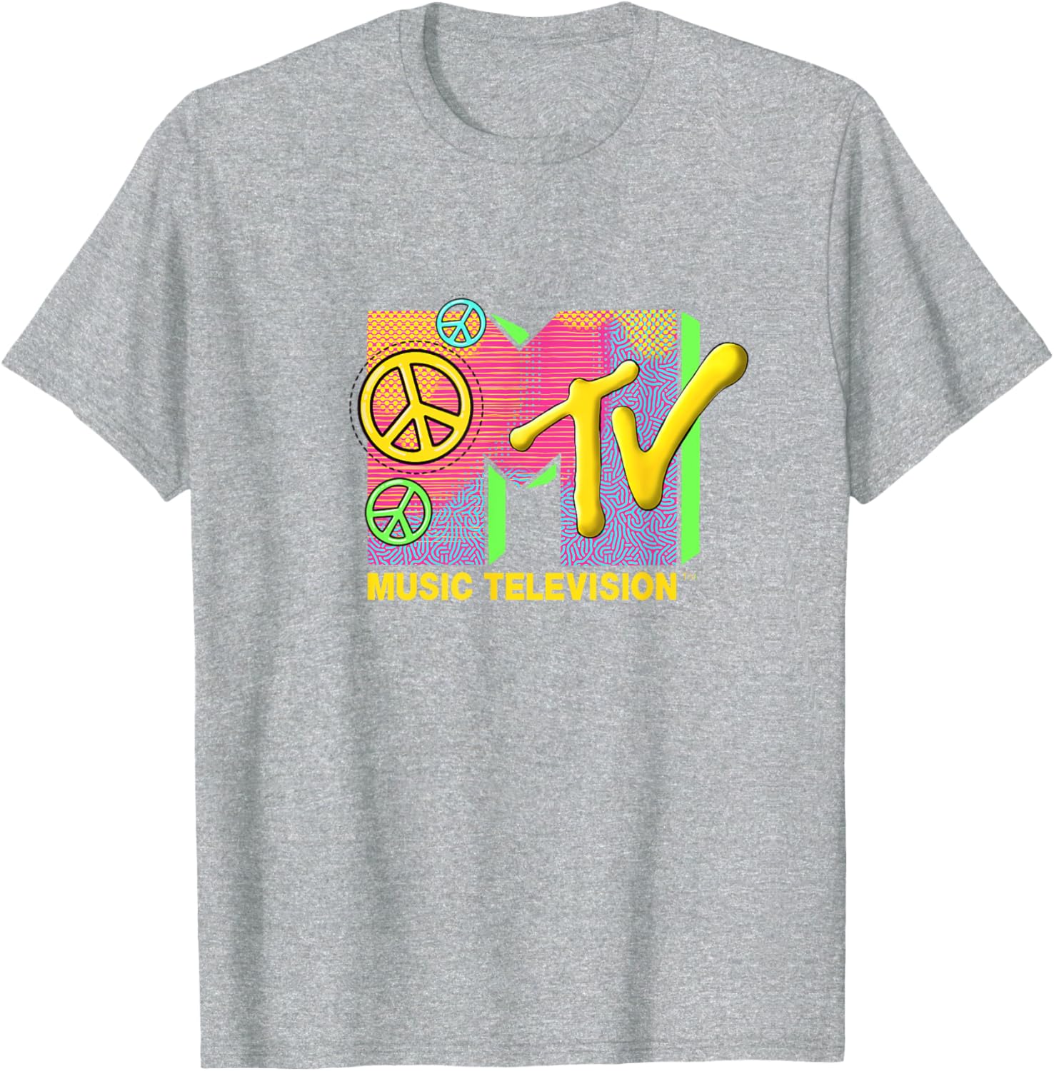 Mademark x MTV Peace Love Happiness T-Shirt - Official Logo Apparel - 17