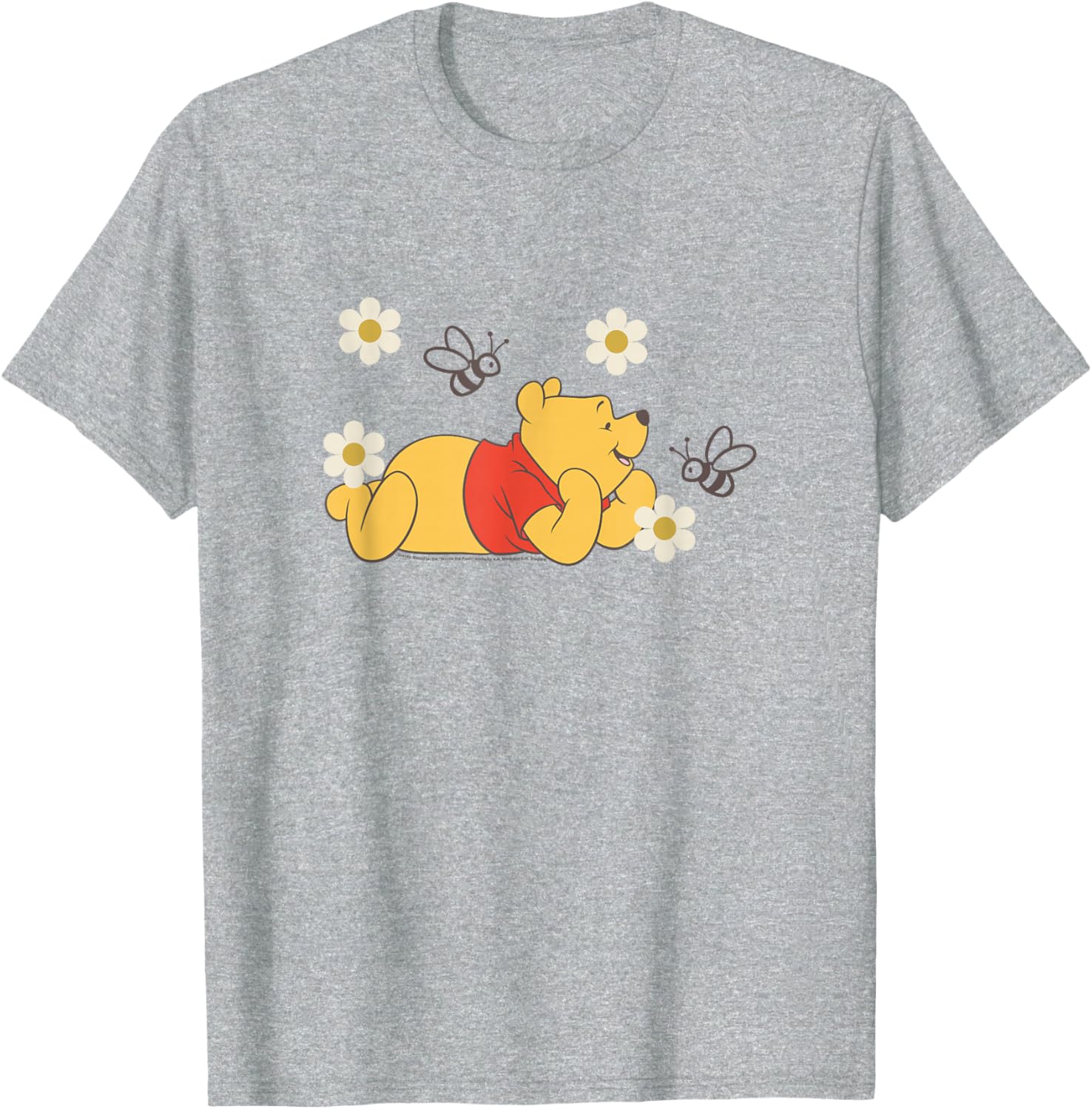 Winnie The Pooh Floral T-Shirt with Bees - Cute Nature-Inspired Apparel - 9