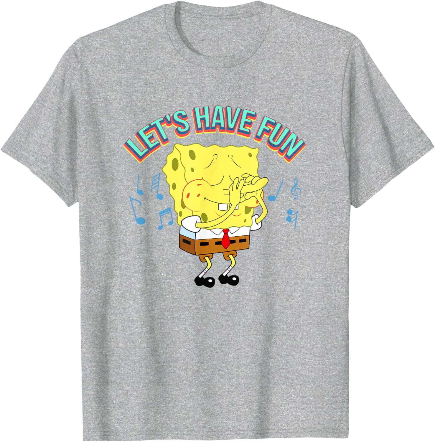 Mademark SpongeBob SquarePants Let's Have Fun T-Shirt for Kids and Adults - 4