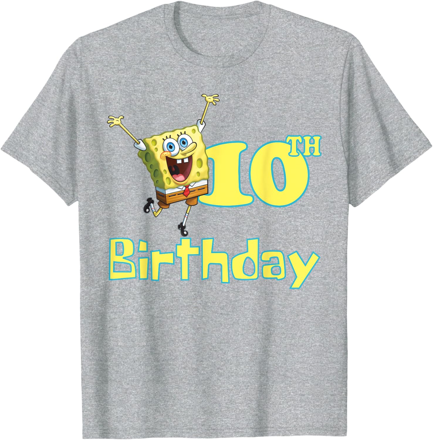 Mademark SpongeBob SquarePants 10th Birthday T-Shirt for Kids and Fans - 24