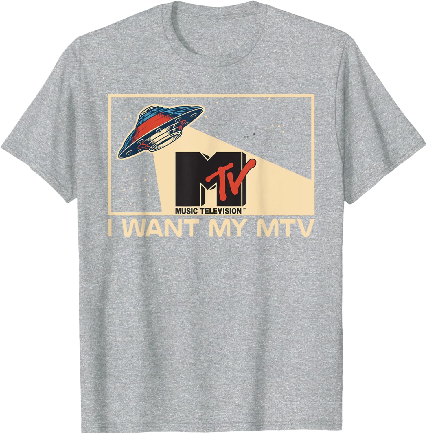 Mademark x MTV Vintage Alien UFO Beam T-Shirt for MTV Fans - 14