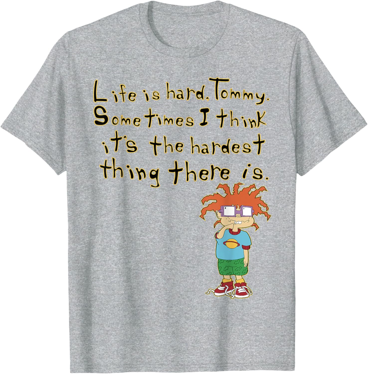 Mademark x Rugrats Chuckie Life is Hard Tommy Graphic T-Shirt - 17