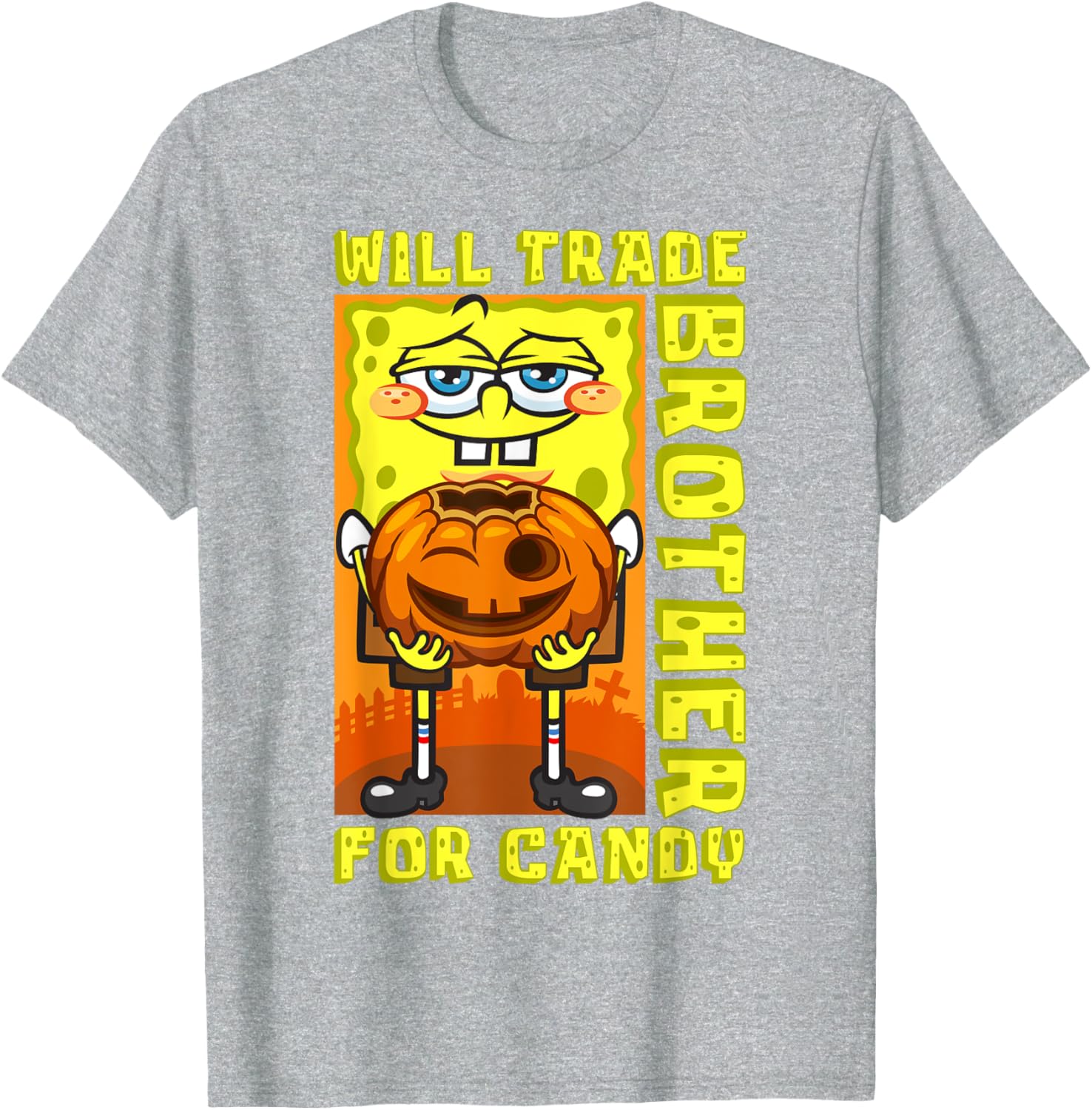 Funny SpongeBob SquarePants T-Shirt - Trade Brother for Candy Gift - 7