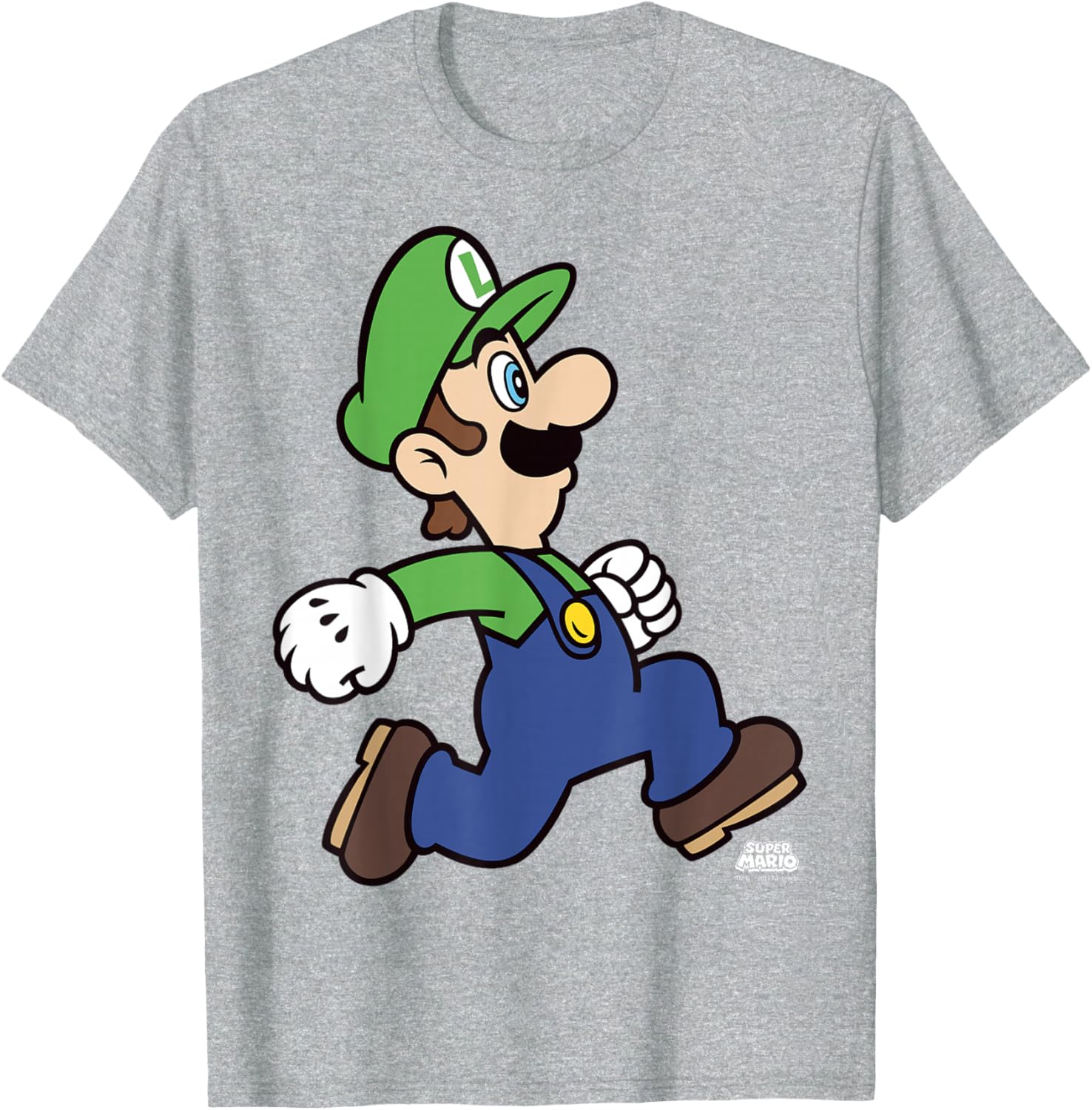 Super Mario Luigi Run Portrait T-Shirt for Fun Gaming Fans - 4