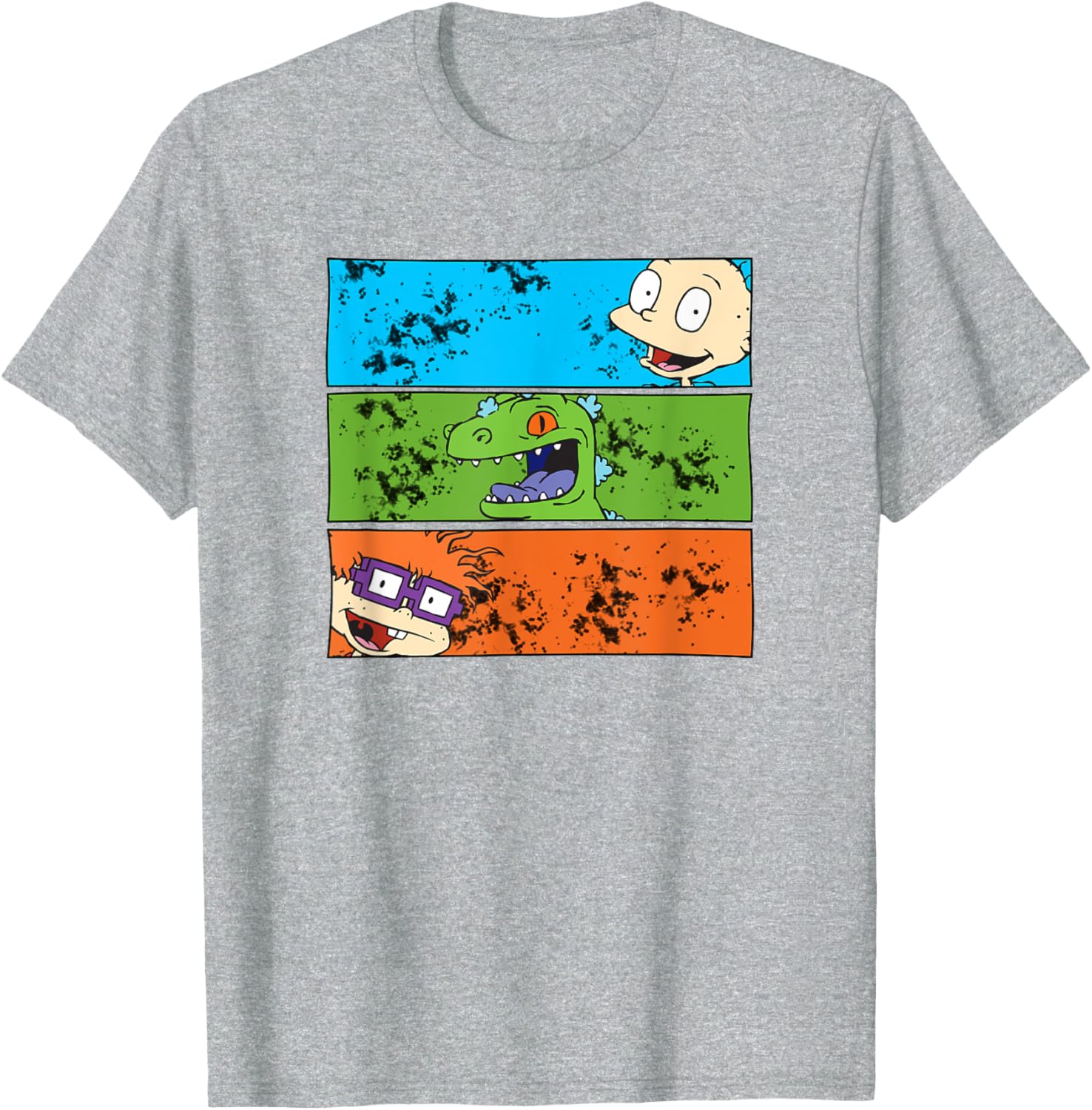 Mademark Rugrats Tommy Chuckie Reptar Art Splatter T-Shirt for Fans - 3