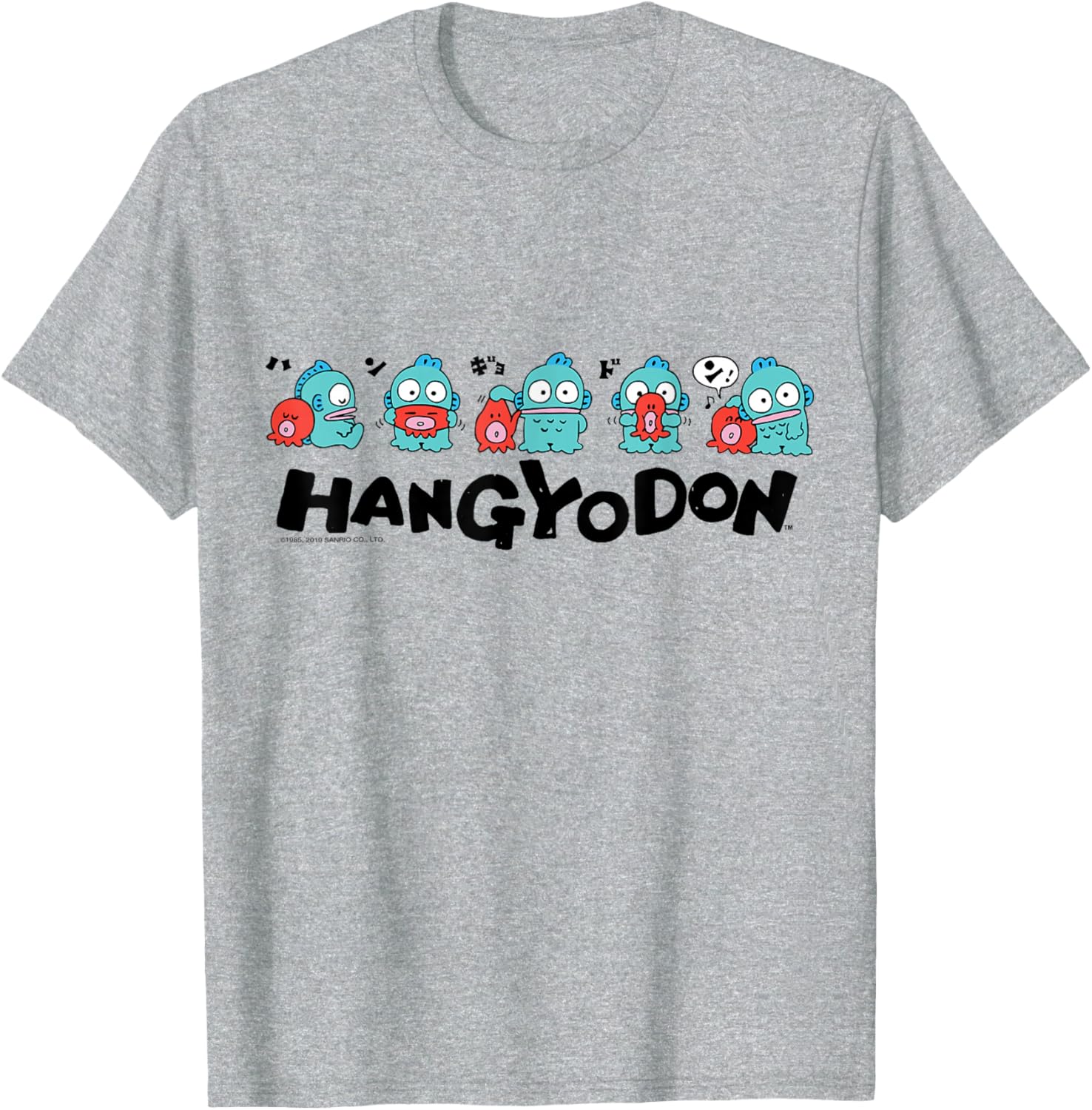 Sanrio Hangyodon and Friends T-Shirt Cute Graphic Tee for Fans - 13