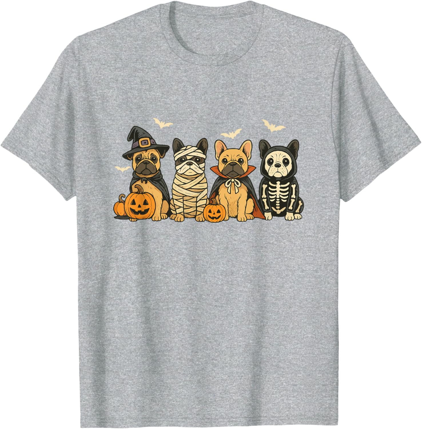 Mummy French Bulldog Halloween Witch Dog Mom T-Shirt for Fall Fun - 17