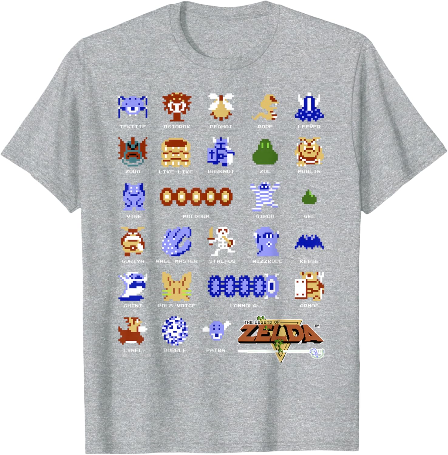 Legend Of Zelda Pixel Art Character T-Shirt for Fans and Gamers - 1