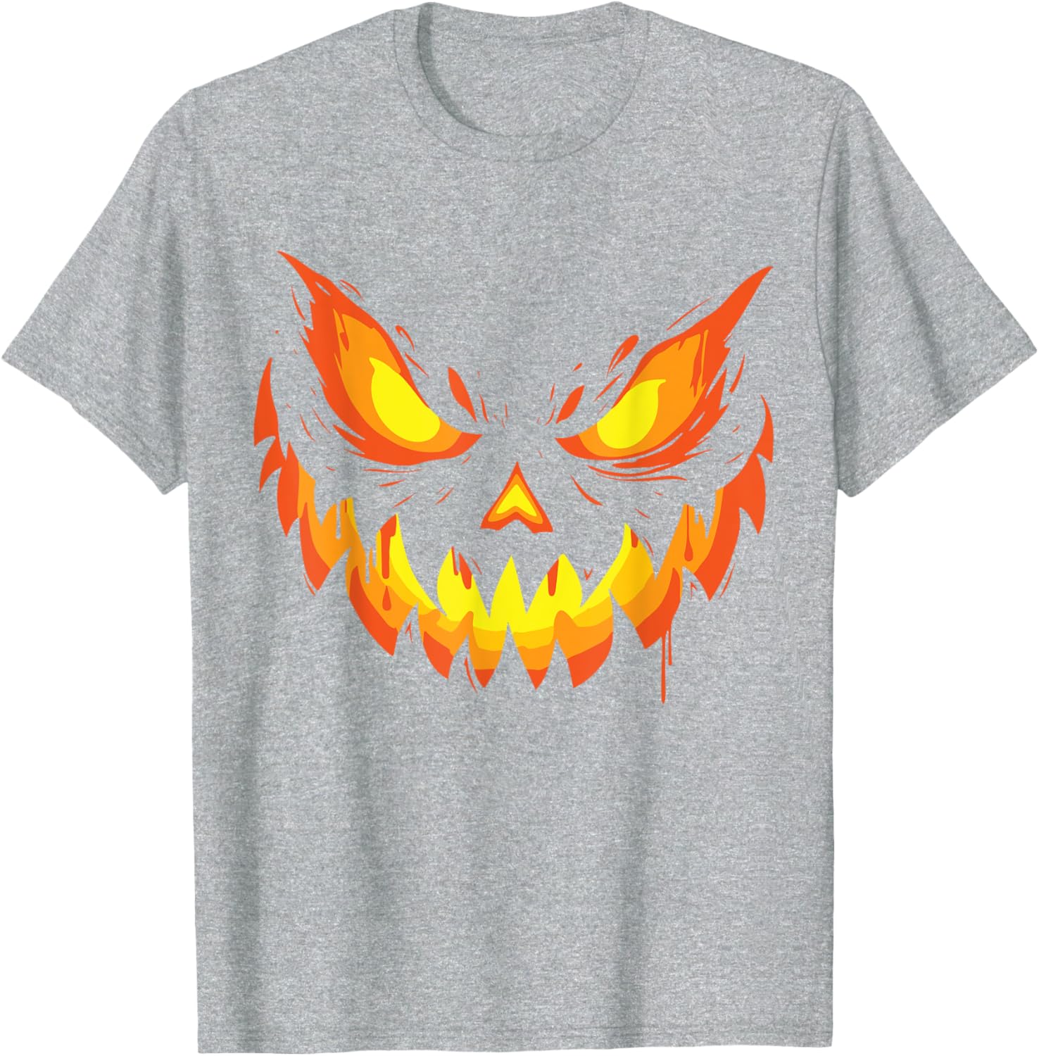 Scary Jack O Lantern Pumpkin Face Halloween T-Shirt for Boys and Men - 14