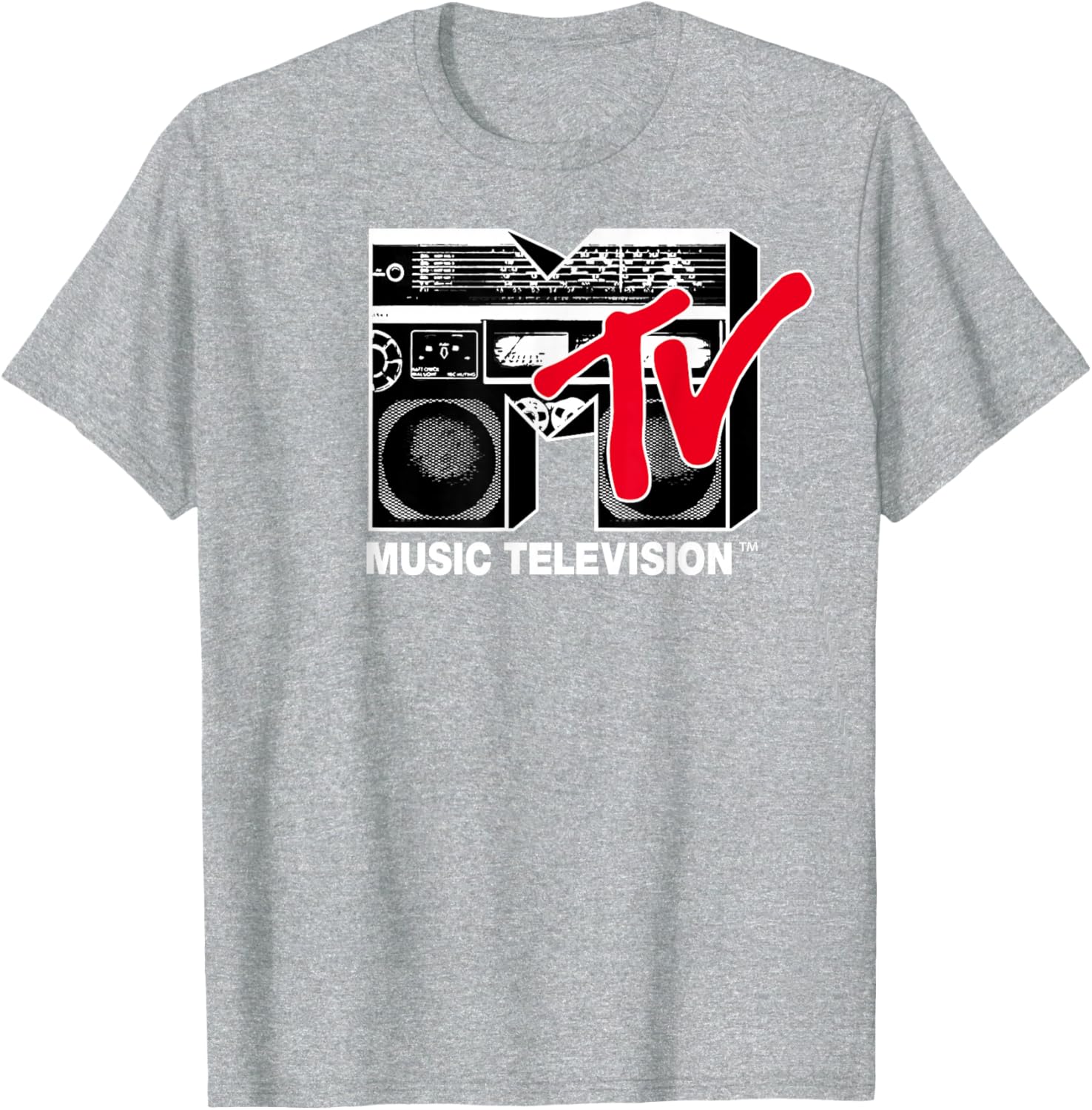 MTV Logo Red Boombox Graphic T-Shirt for Music Lovers and Trendsetters - 10