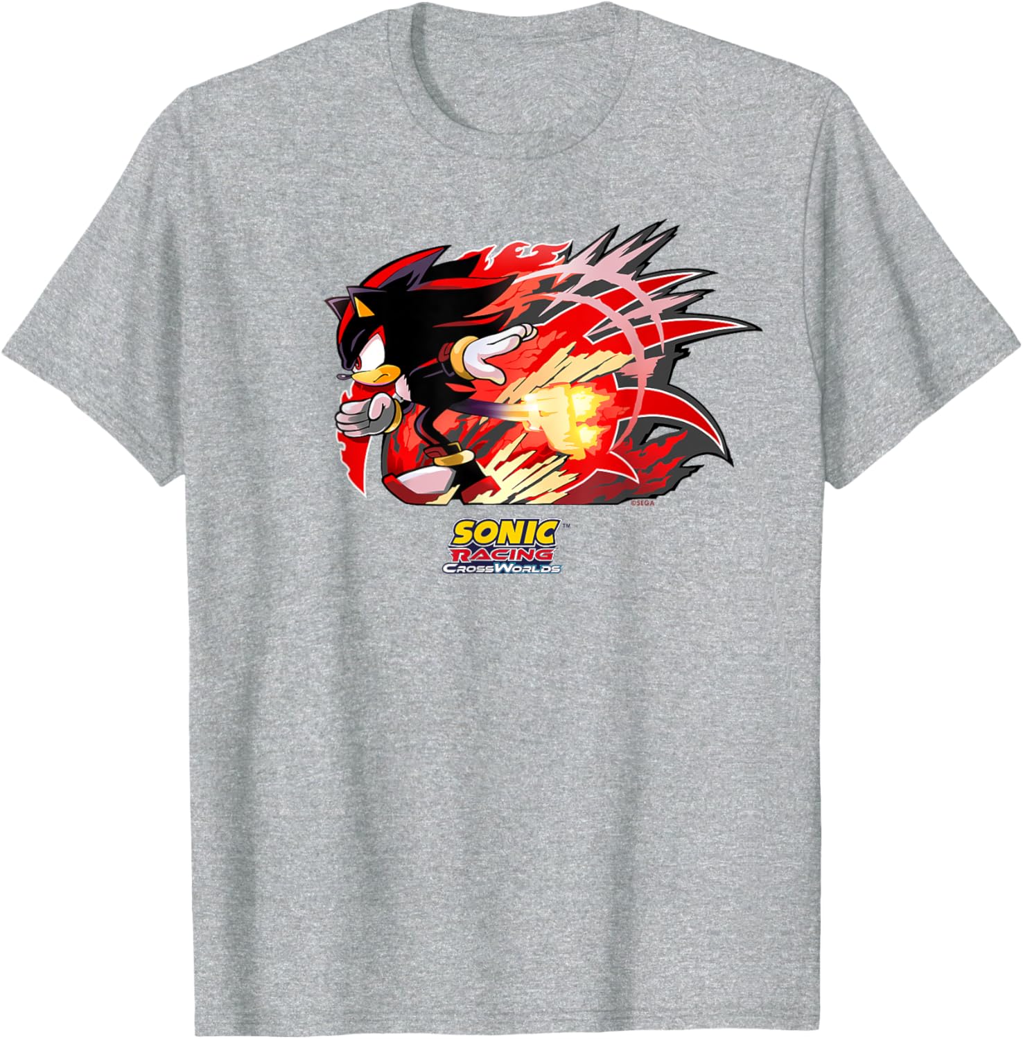 Sonic Racing CrossWorlds Shadow Decal T-Shirt for Gamers and Fans - 3