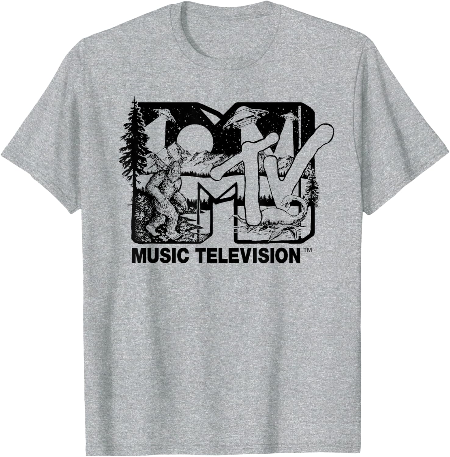 Mademark x MTV Cryptid Logo T-Shirt Featuring Bigfoot UFO & Nessie - 13
