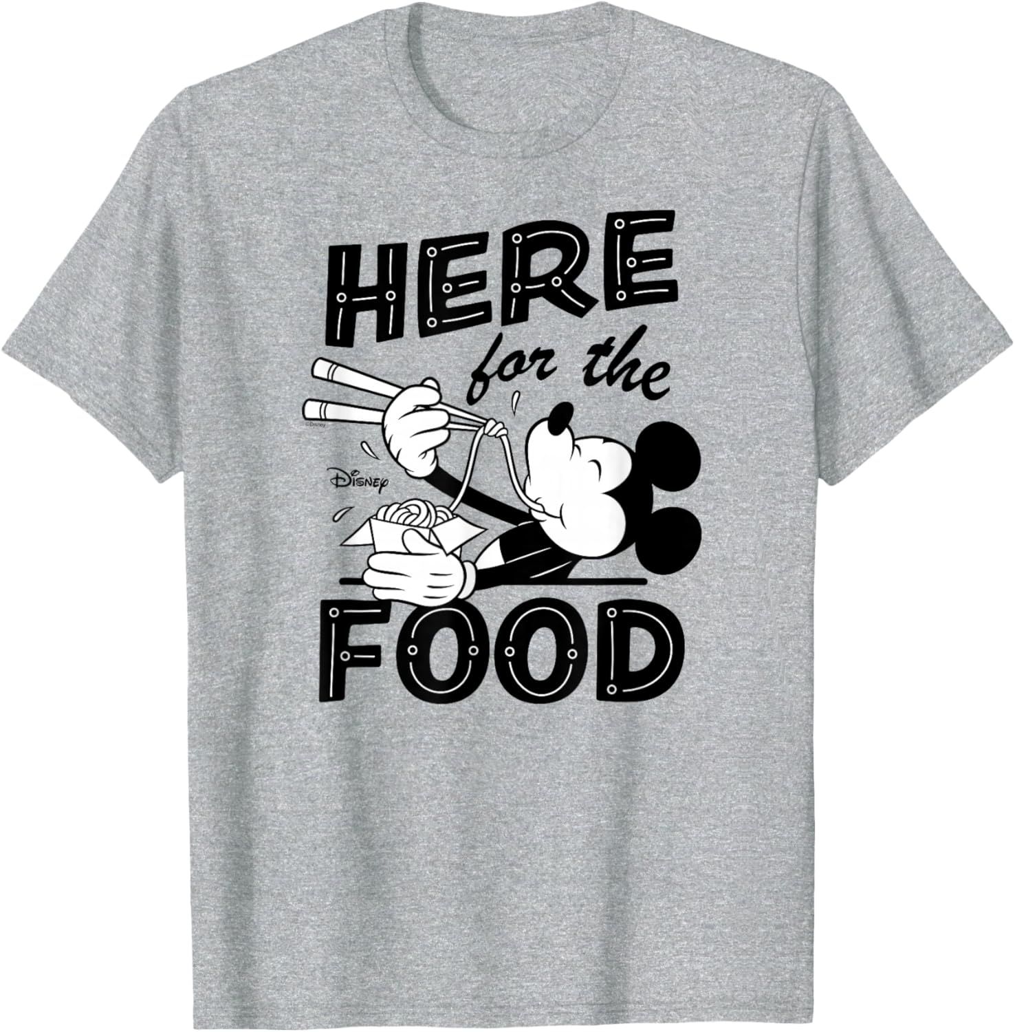 Disney Mickey Here for the Food T-Shirt Fun and Comfortable Apparel - 15