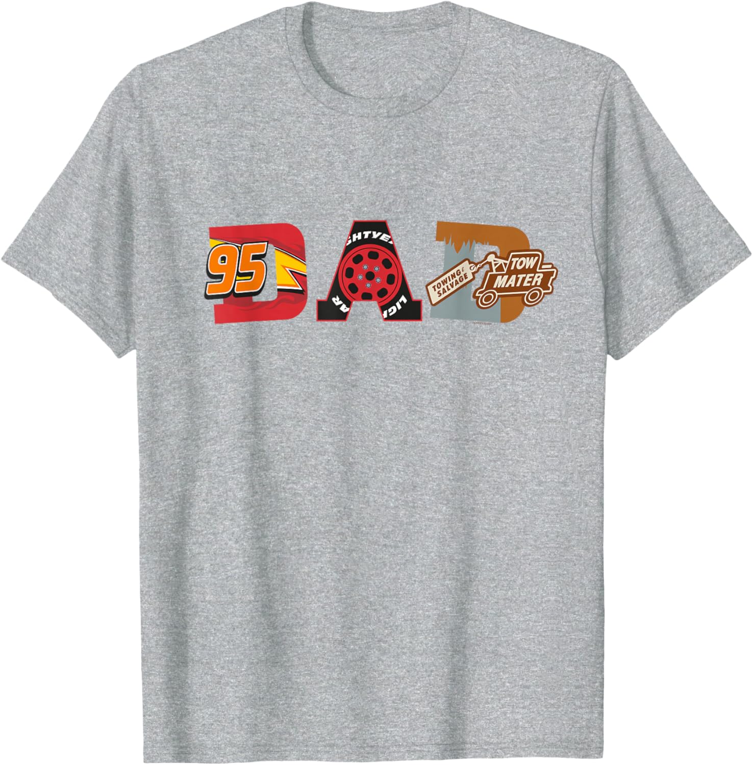 Disney and Pixar Cars Dad Father's Day Birthday T-Shirt for Kids and Dads - 9