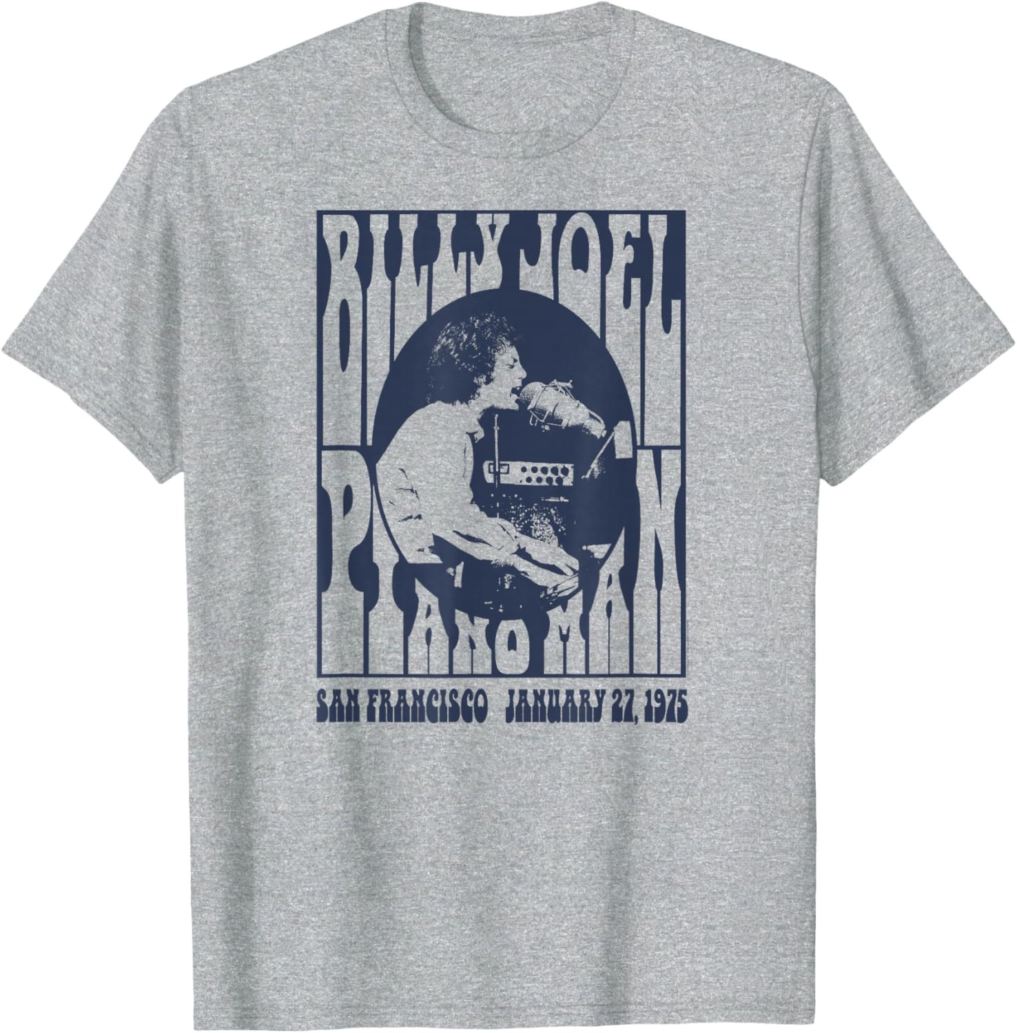 Billy Joel Piano Man 1975 T-Shirt Classic Music Apparel for Fans - 1