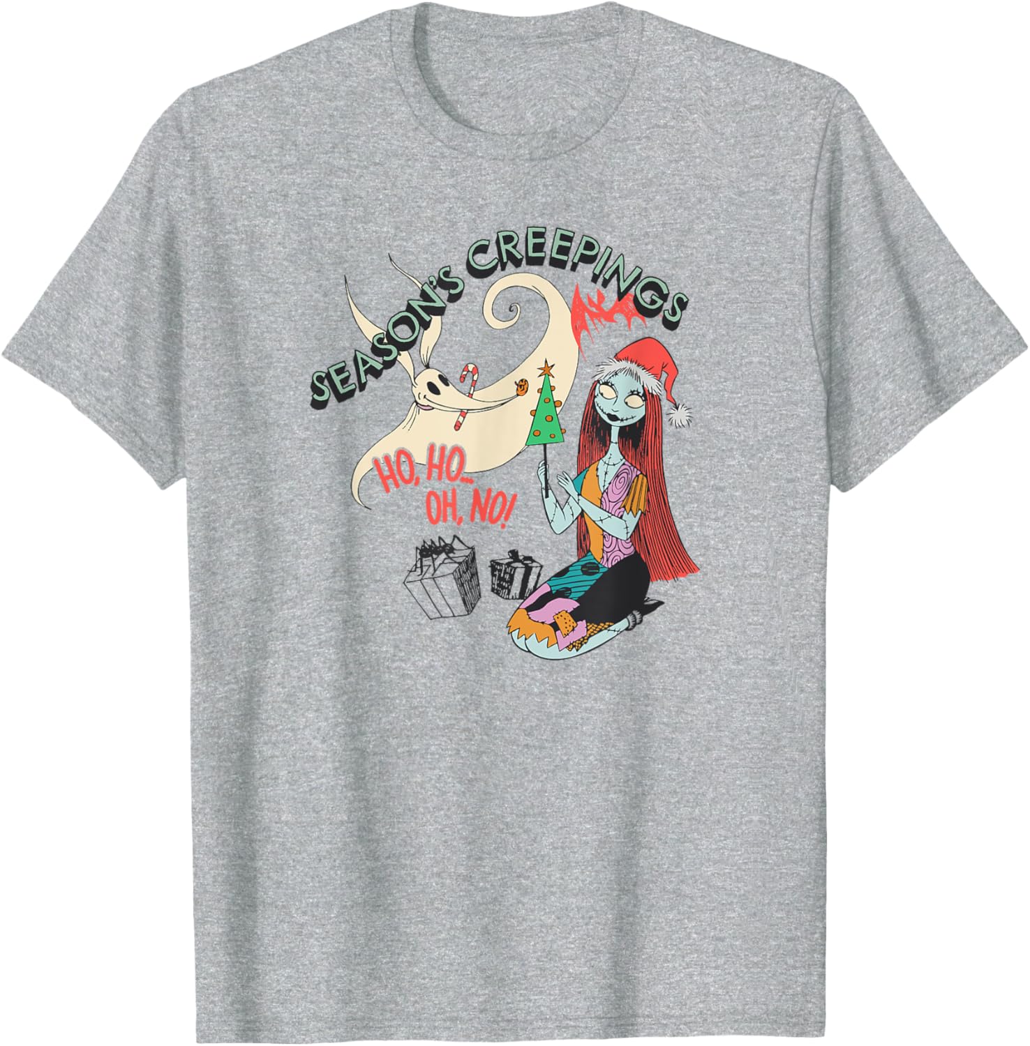 Men's Nightmare Before Christmas Sally and Zero Graphic T-Shirt Grey Small - 7