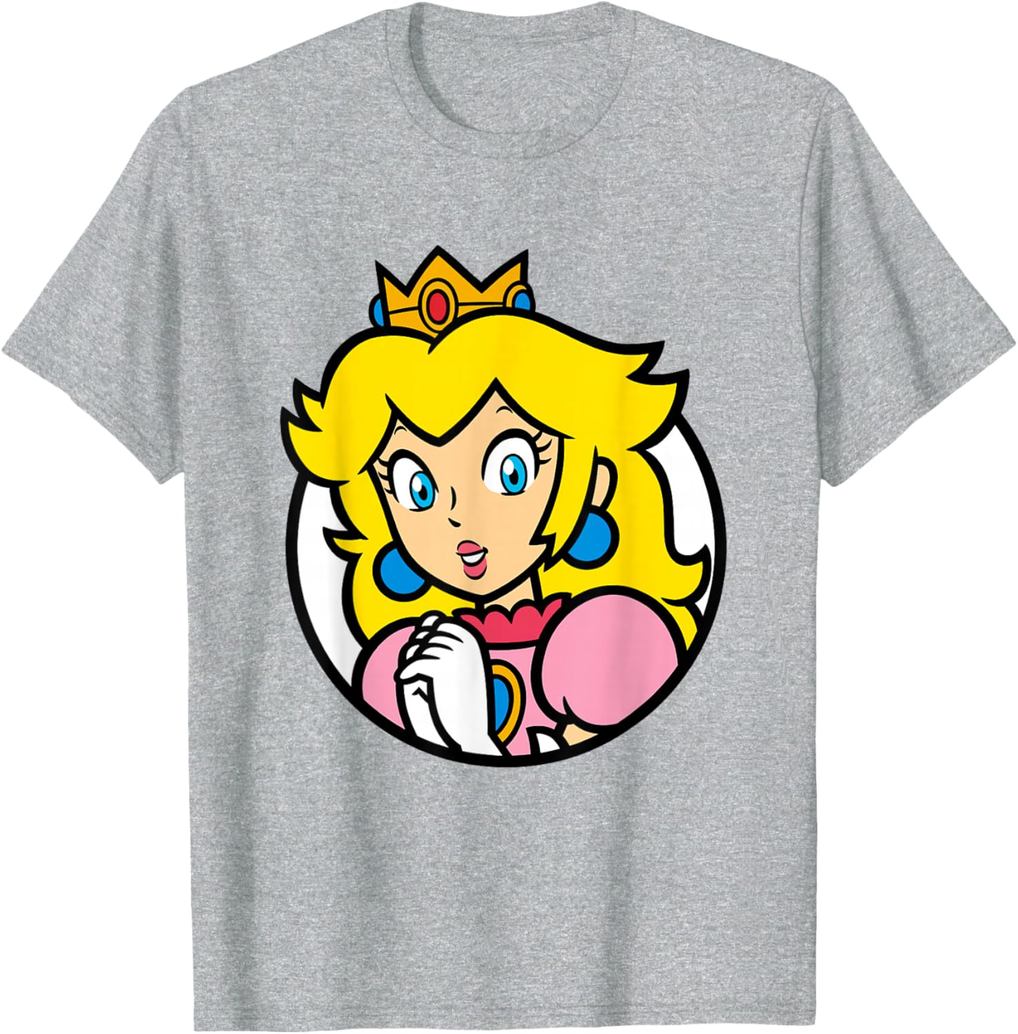 Super Mario Bros Princess Peach Portrait T-Shirt for Fans and Gamers - 19