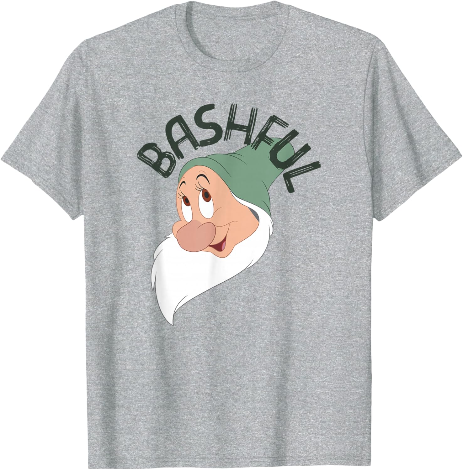 Disney Snow White Bashful Big Face T-Shirt for Kids and Adults - 10
