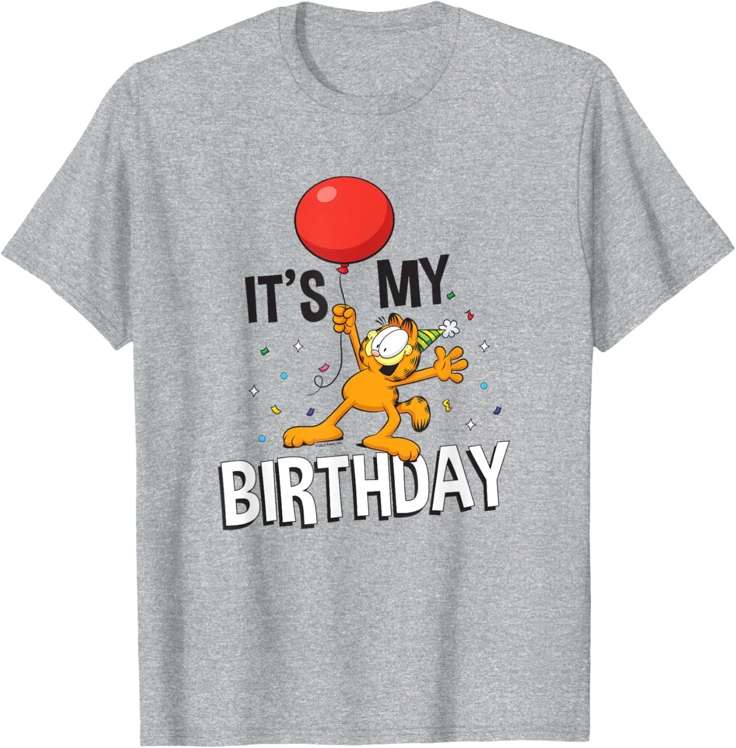 Garfield Birthday Confetti T-Shirt Fun Celebration Attire for Kids - 3
