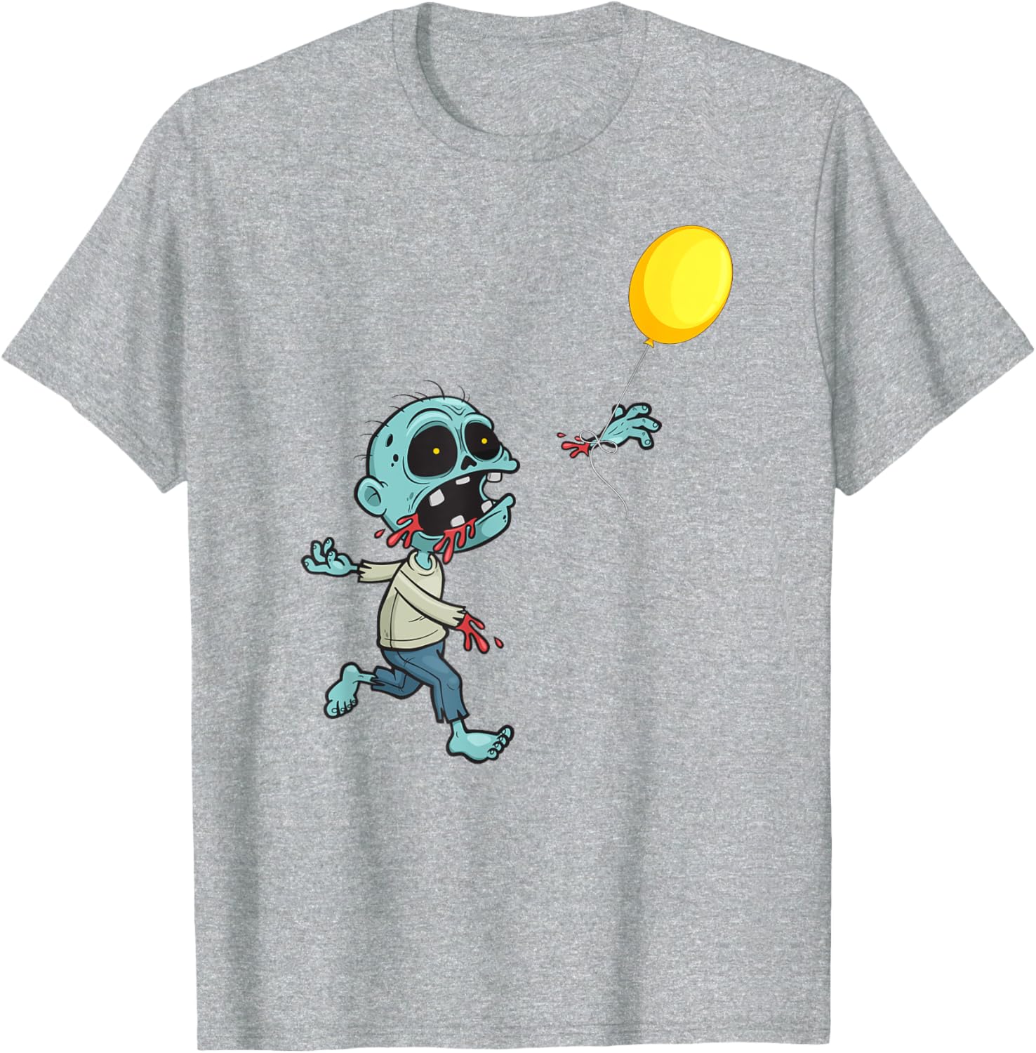 Cute Zombie Birthday Balloon T-Shirt for Kids and Boys Fun Apparel - 17