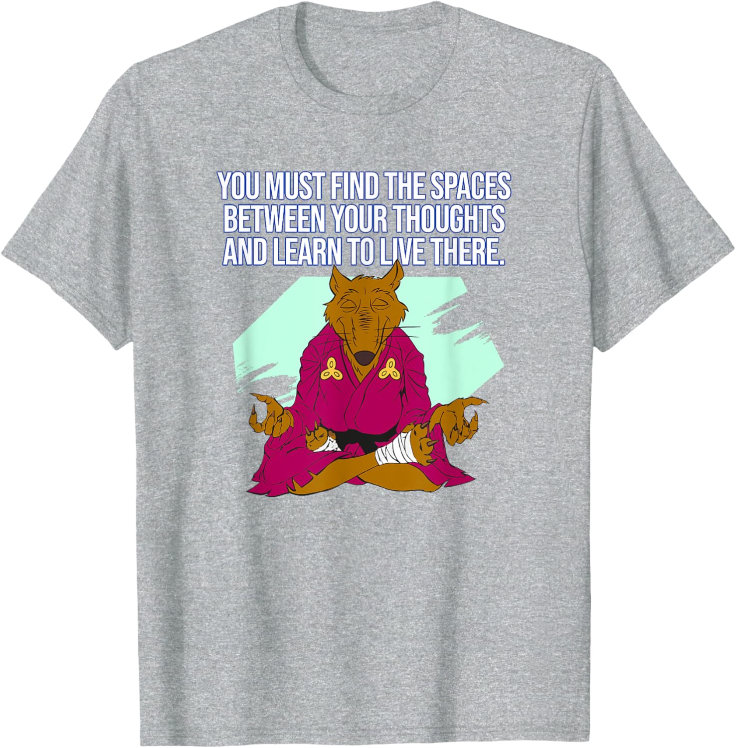 Mademark TMNT Splinter Mindfulness T-Shirt for Cool Kids and Fans - 1