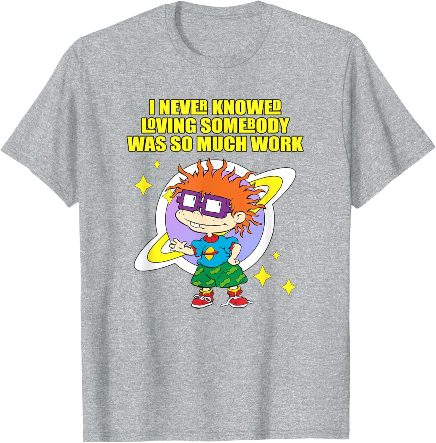 Mademark x Rugrats Chuckie Love is So Much Work T-Shirt for Fans - 4