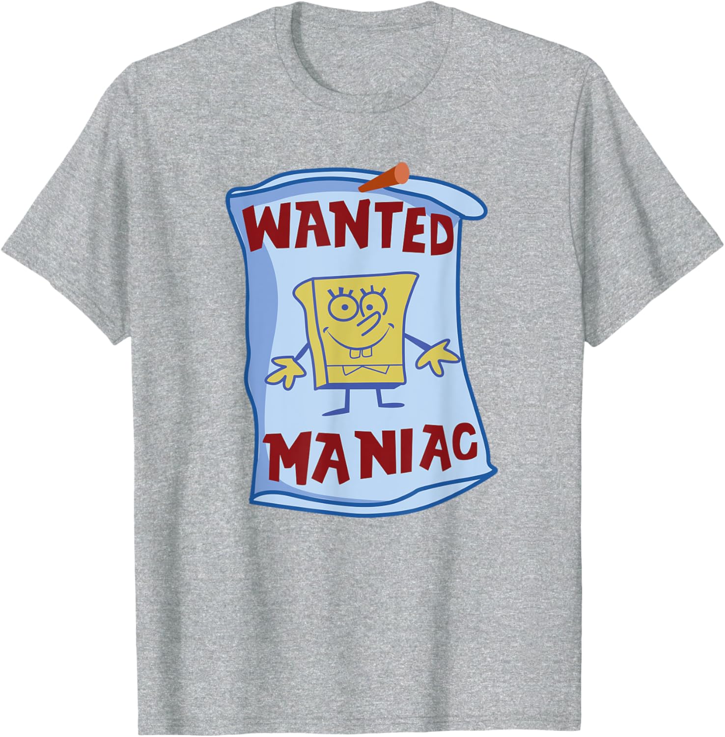 Mademark x SpongeBob SquarePants Wanted Maniac T-Shirt Fun Apparel - 13