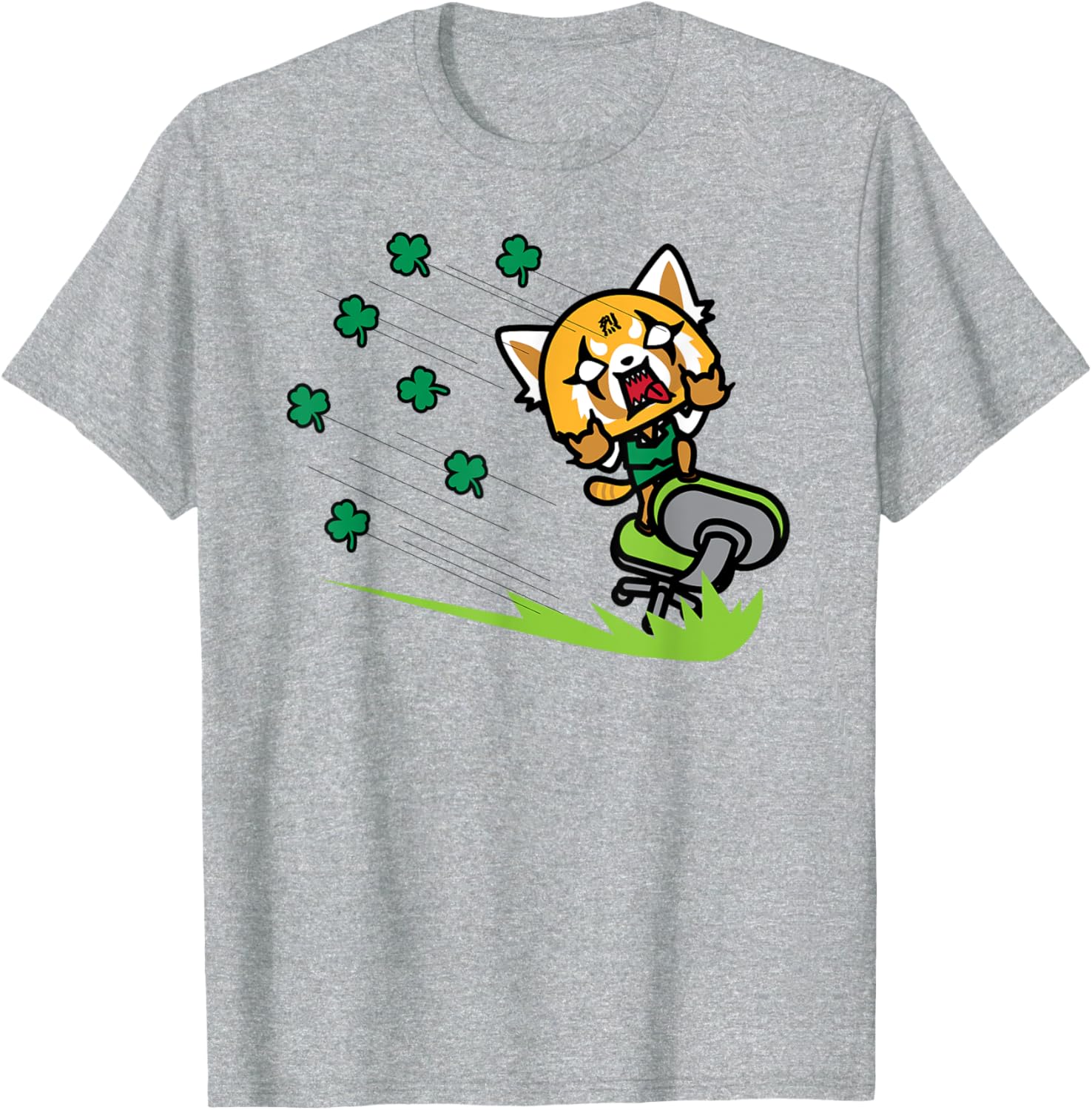 Aggretsuko ShamROCK Saint Patrick's Day T-Shirt Fun Holiday Apparel - 3
