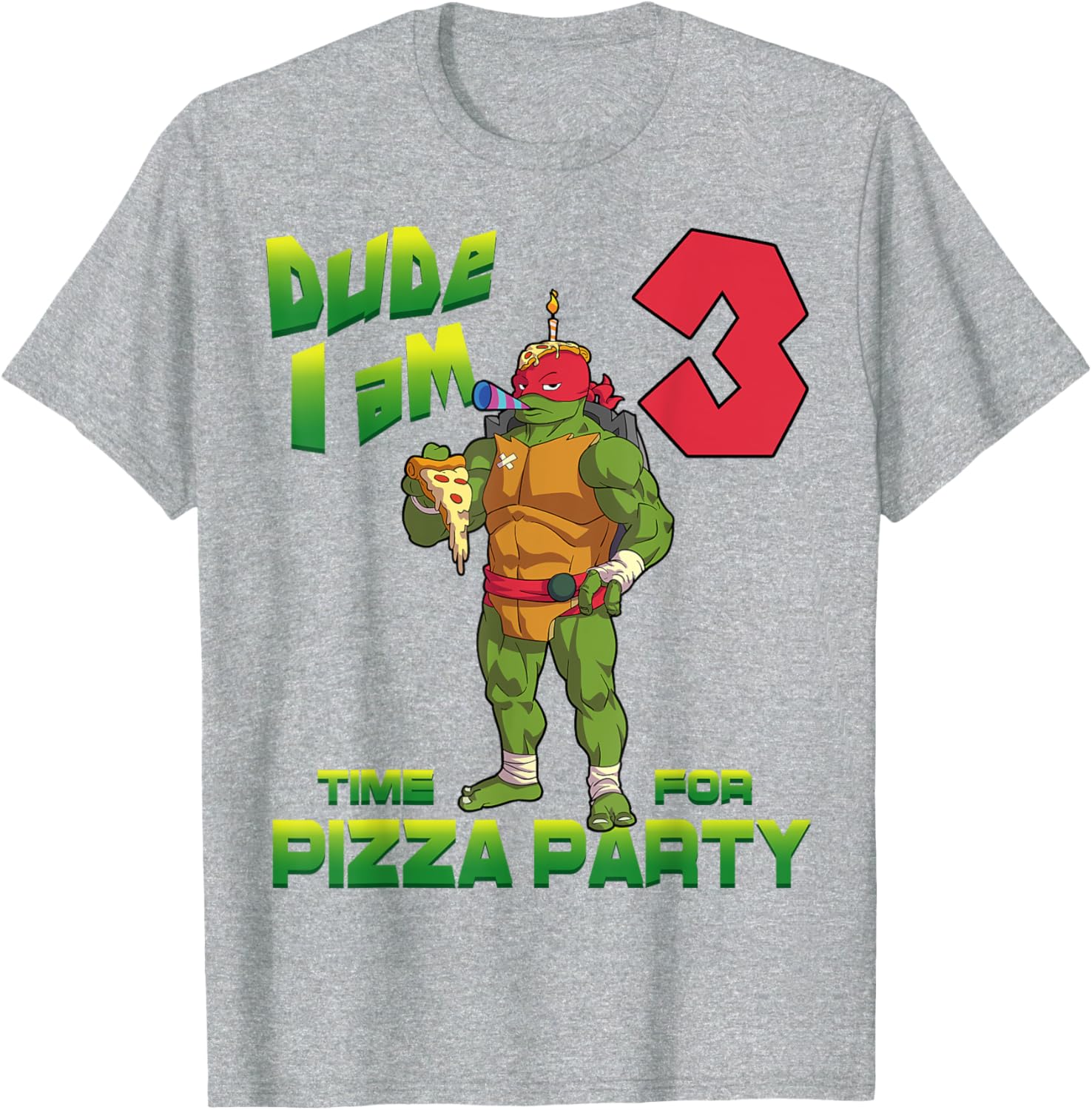 Mademark TMNT Raphael Pizza Birthday T-Shirt for 3 Year Old Kids - 15