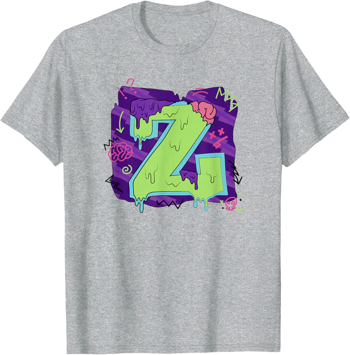 Disney Zombies Seabrook Football Letter Z Drippy Logo T-Shirt for Fans - 9
