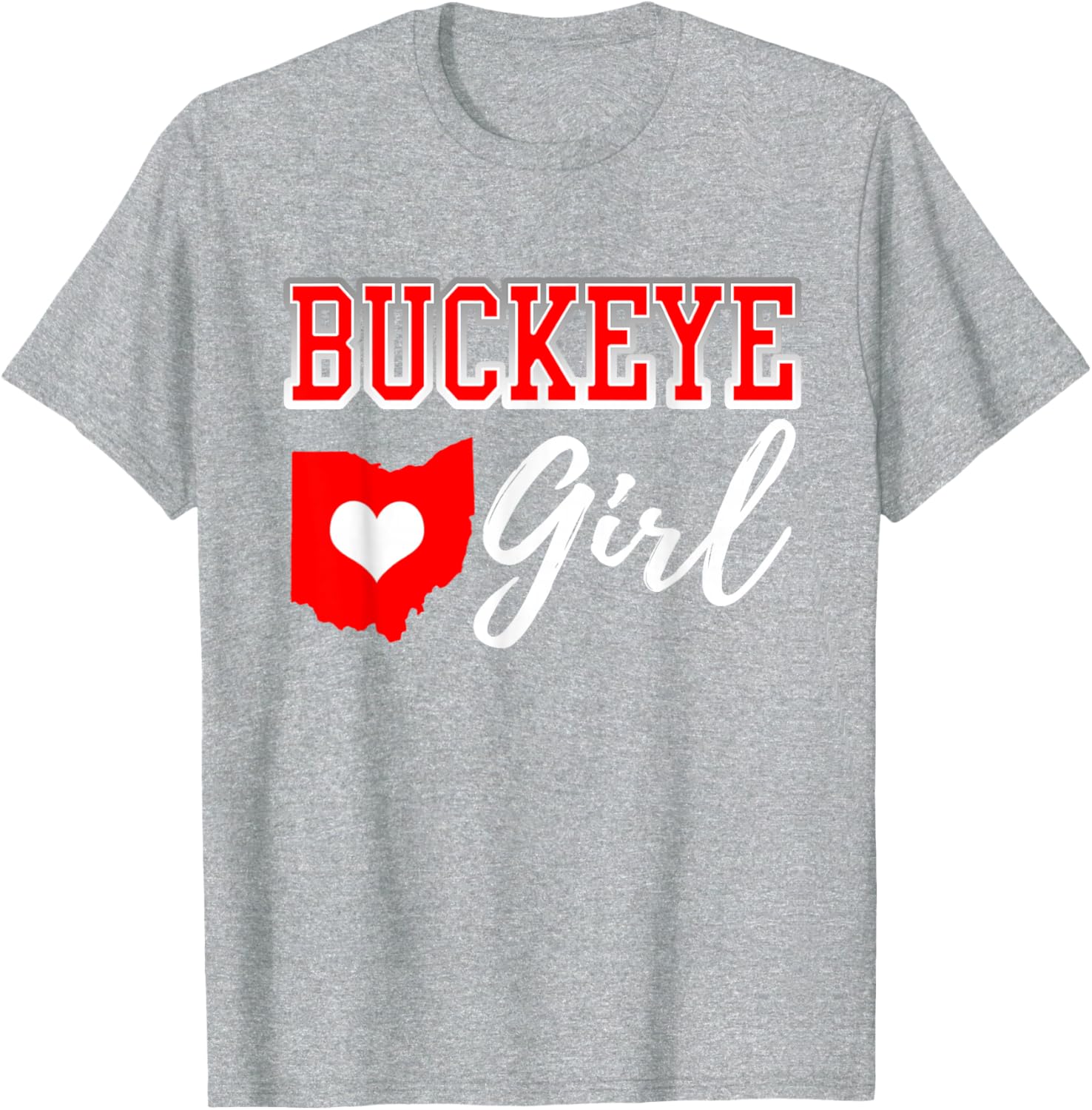 Buckeye Girl Ohio Home Heart State T-Shirt for Proud Ohioans - 2
