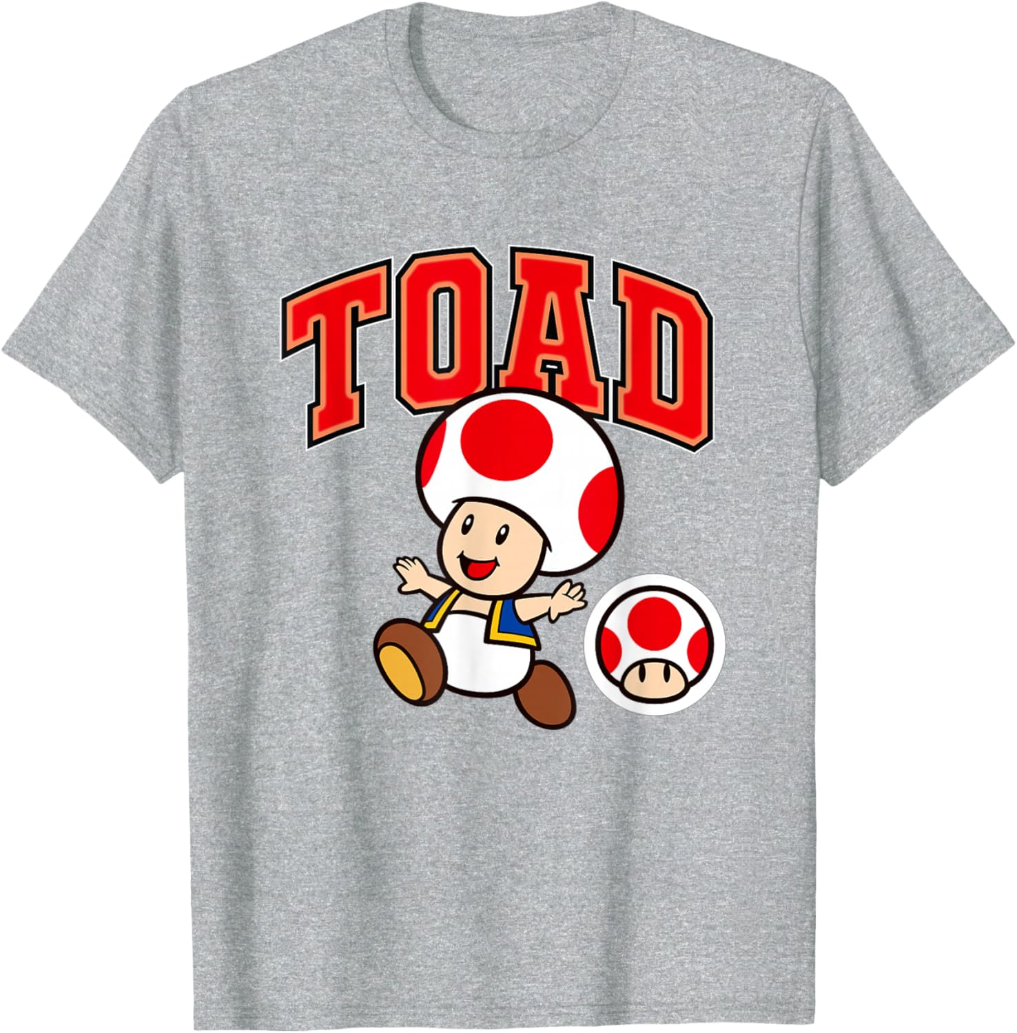 Super Mario Toad Collegiate Style T-Shirt for Fun Gaming Fashion - 19