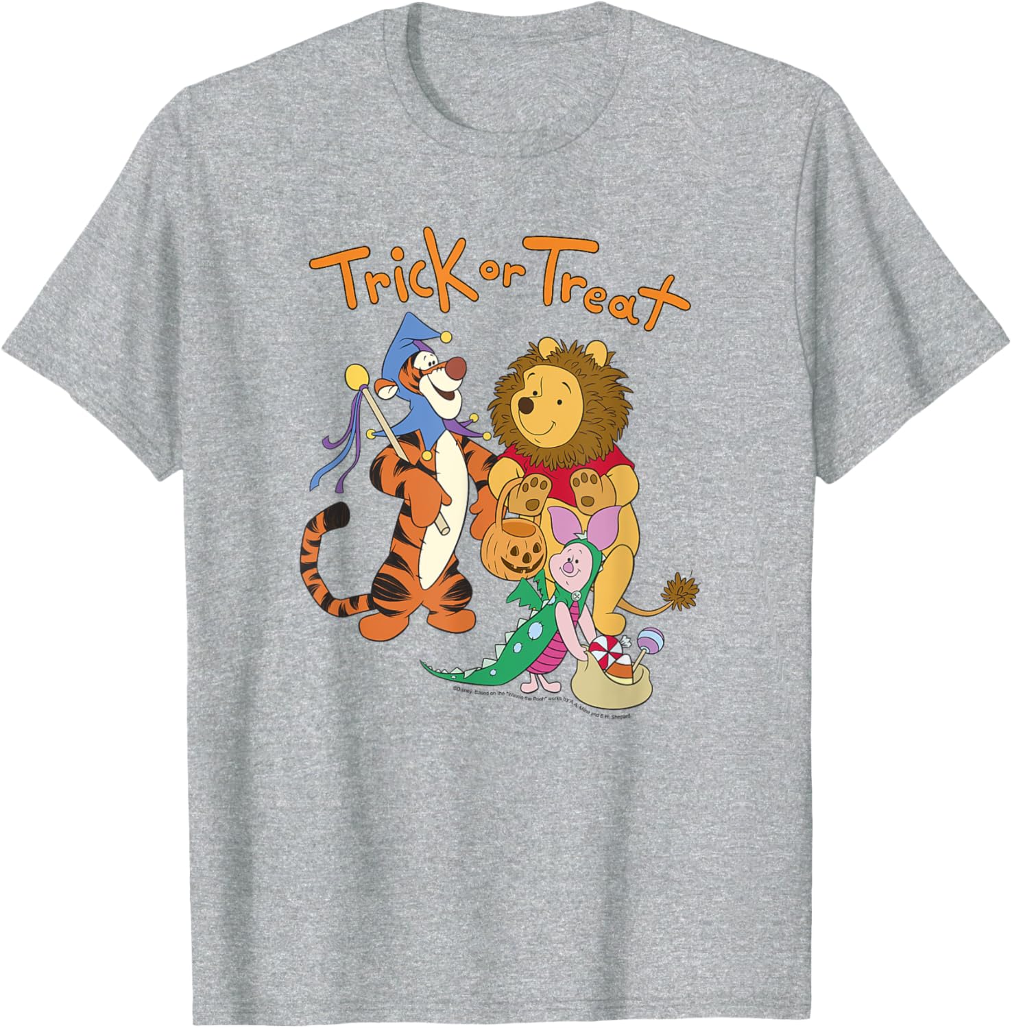 Disney Winnie The Pooh Halloween Group Shot Trick or Treat T-Shirt - 11